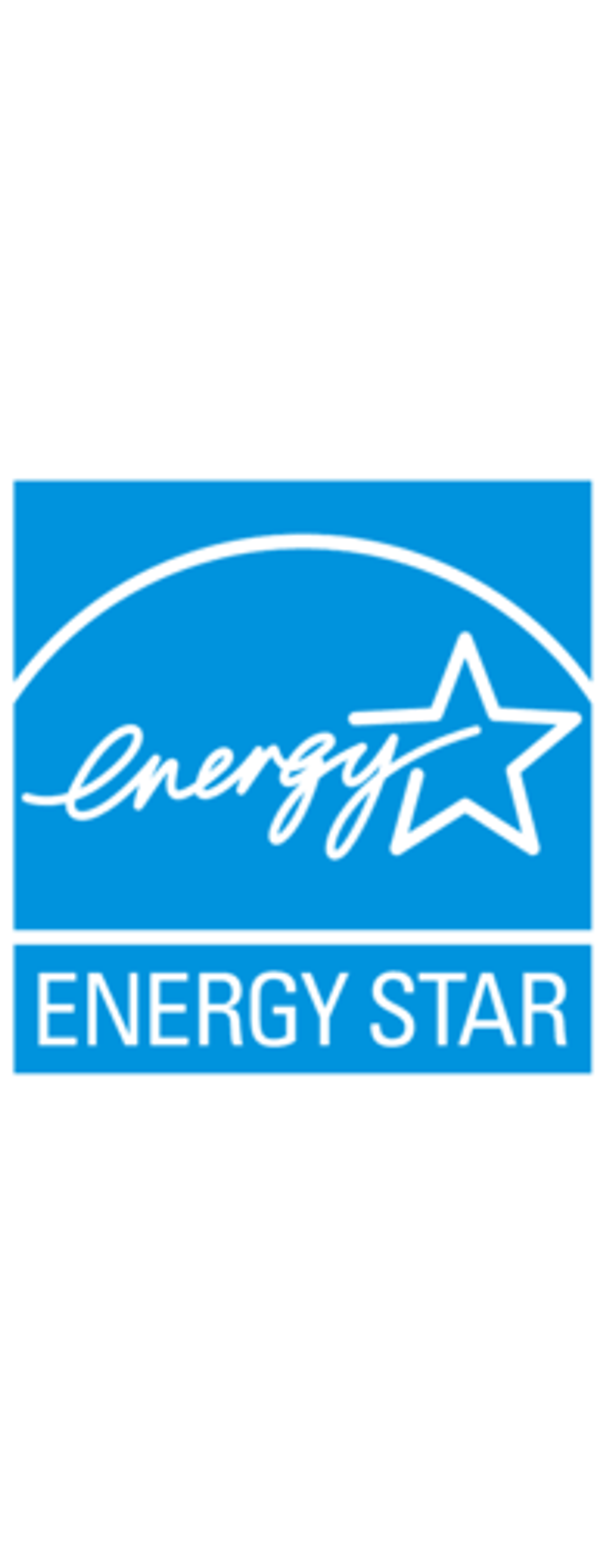 Un logo Energy Star, con la scritta 'Energy Star' sotto una stella blu.
