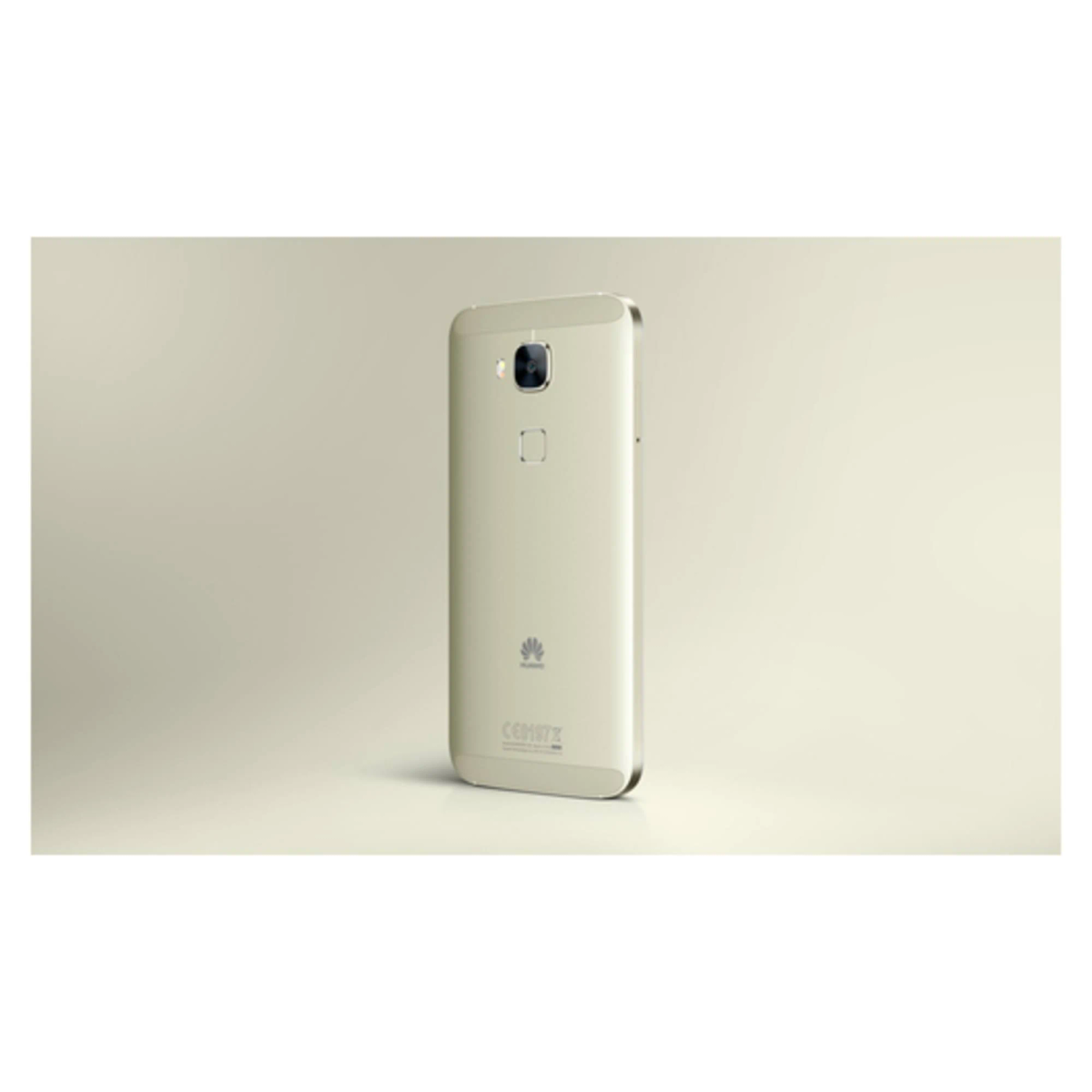 Rückseite eines goldenen Huawei-Smartphones mit einer einzelnen Kamera und einem Huawei-Logo.
