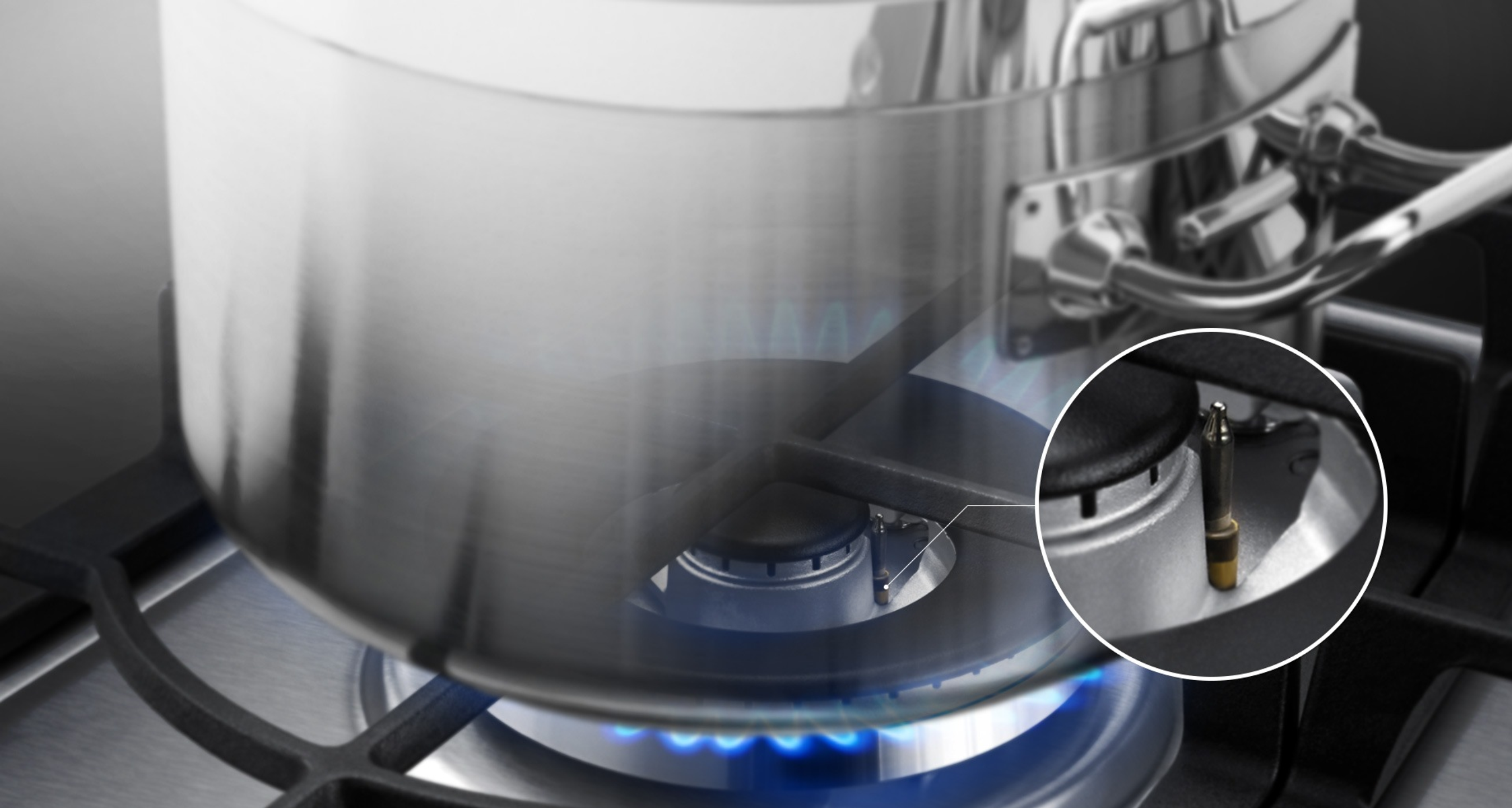 Płyty kuchenne SAMSUNG NA75M3130AS Czarny, Stal nierdzewna