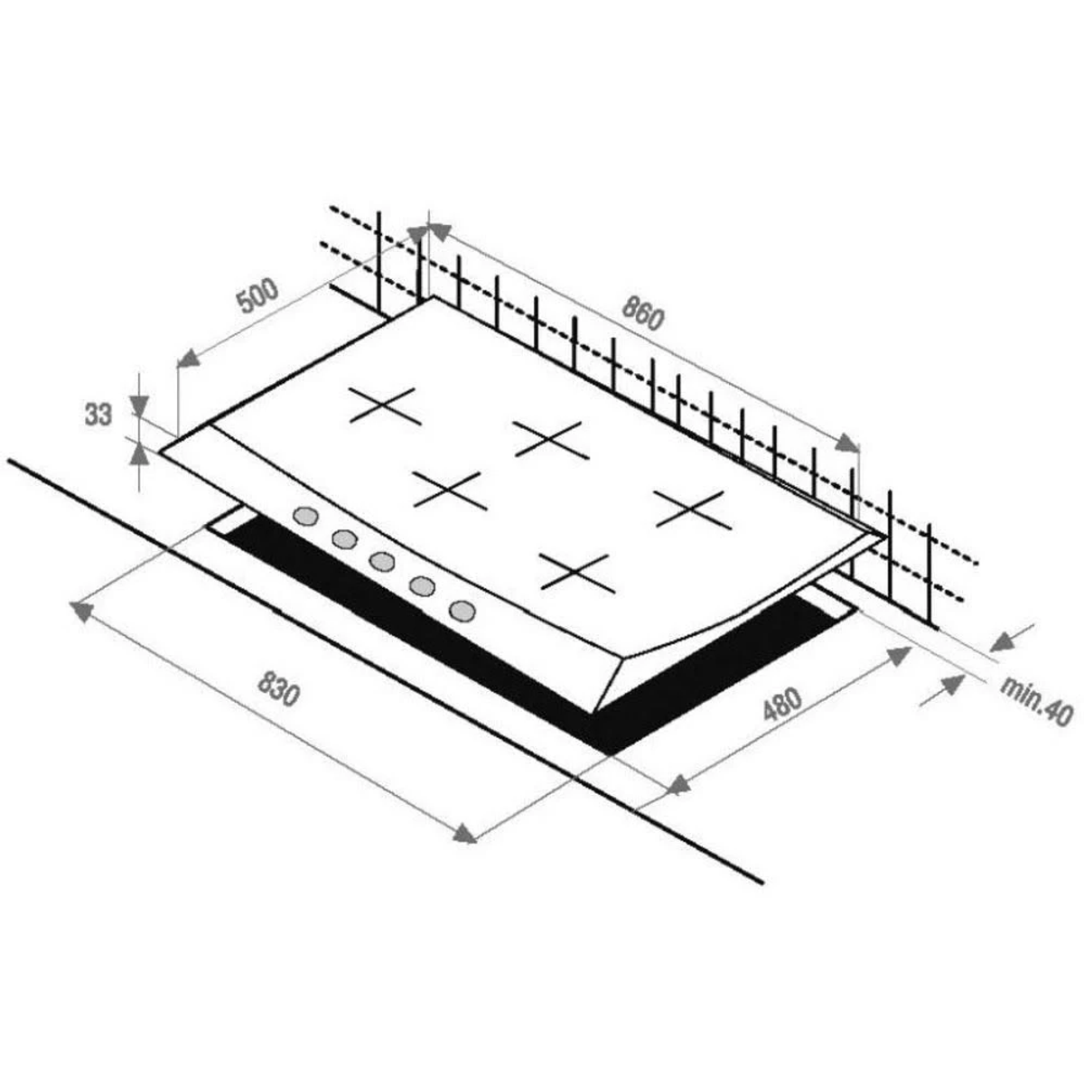 Płyty kuchenne BEKO HIML 95225 SXE Stal nierdzewna