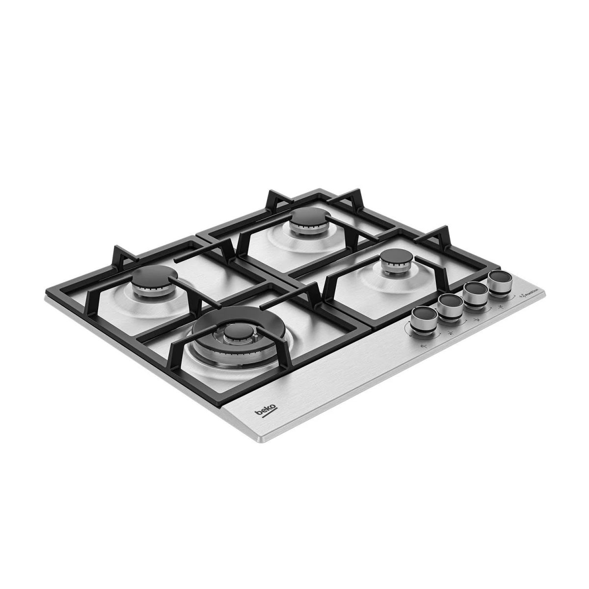 Placa de gas - BEKO HIAW64225SXE, 4 zona(s) zonas, 580 mm, Acero inoxidable