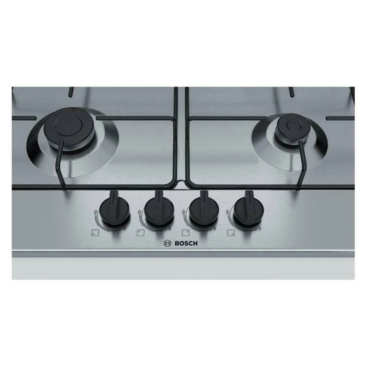 Zbliżenie czarnej płyty indukcyjnej z oznaczeniami indukcyjnymi.