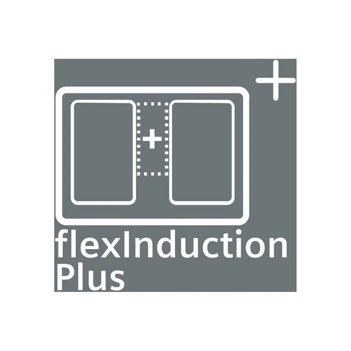 Interfejs płyty indukcyjnej z elementami sterowania dotykowego i ikoną blokady. Czarne tło.