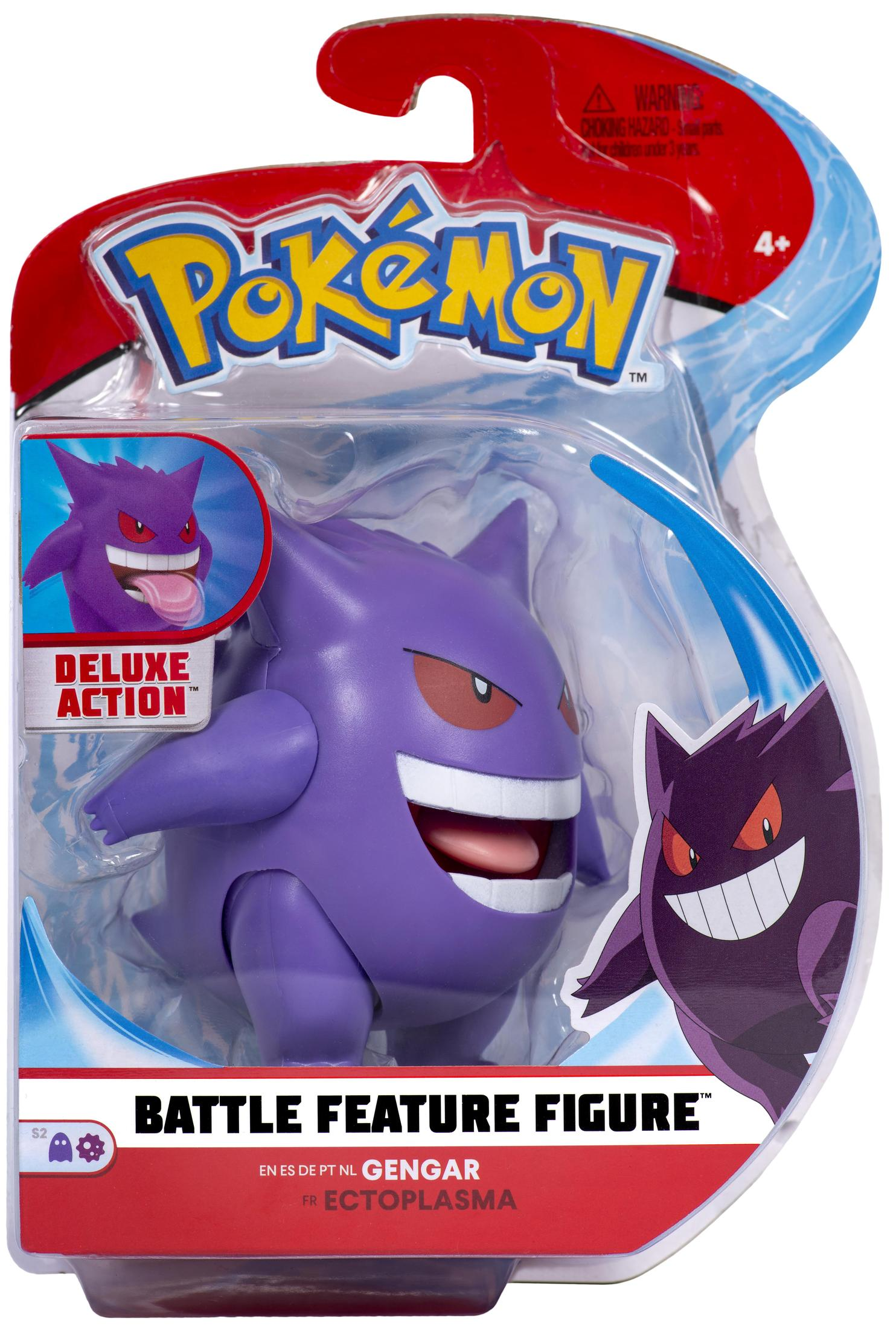 Pokemon-Figur von Gengar in einer Blisterpackung.