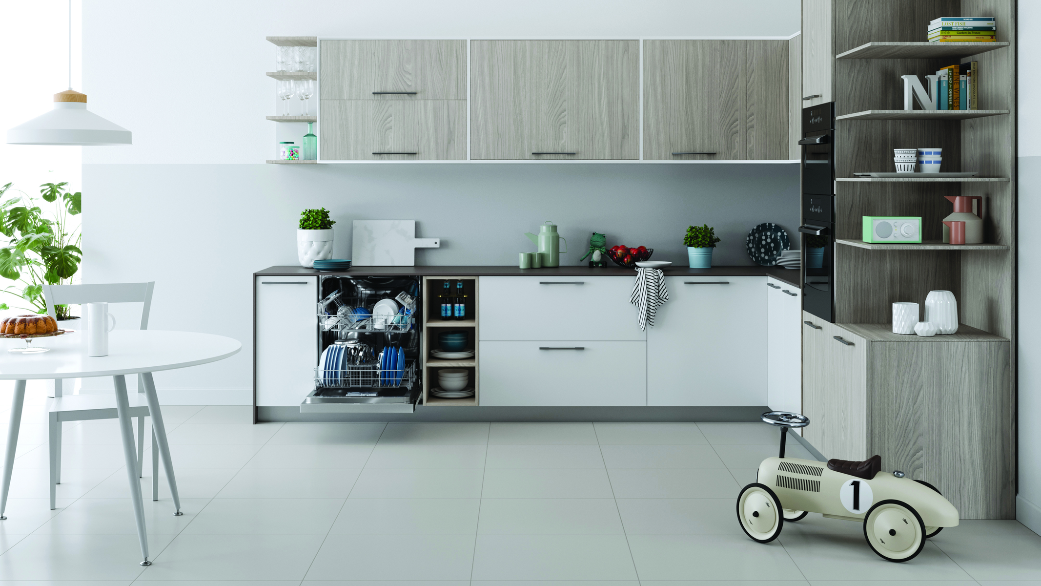 INDESIT I3B L634 X  Half geïntegreerd  Vaatwasser   - 44 dB(A)  - 598 mm