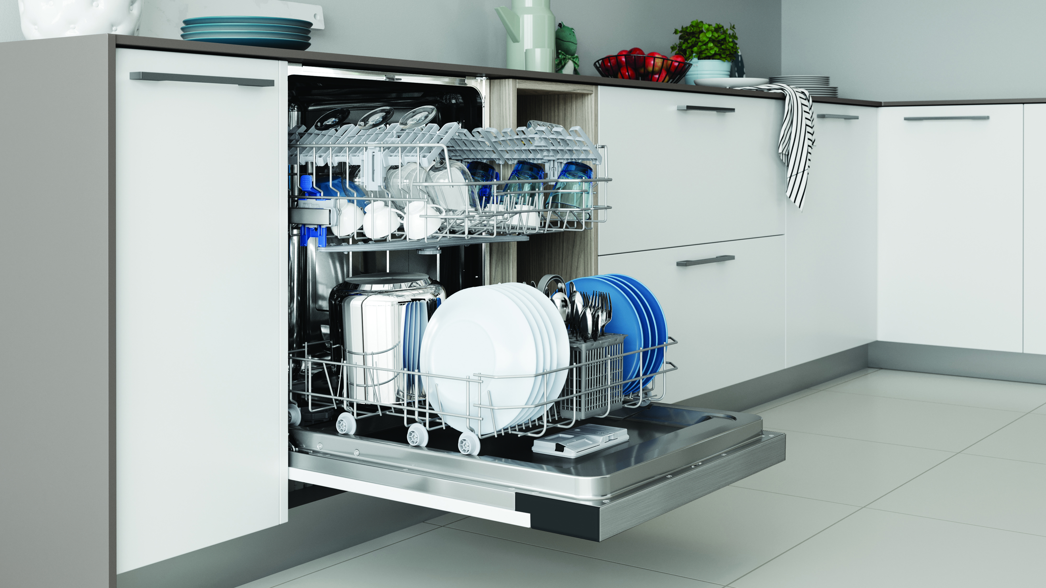 INDESIT I3B L634 X  Half geïntegreerd  Vaatwasser   - 44 dB(A)  - 598 mm