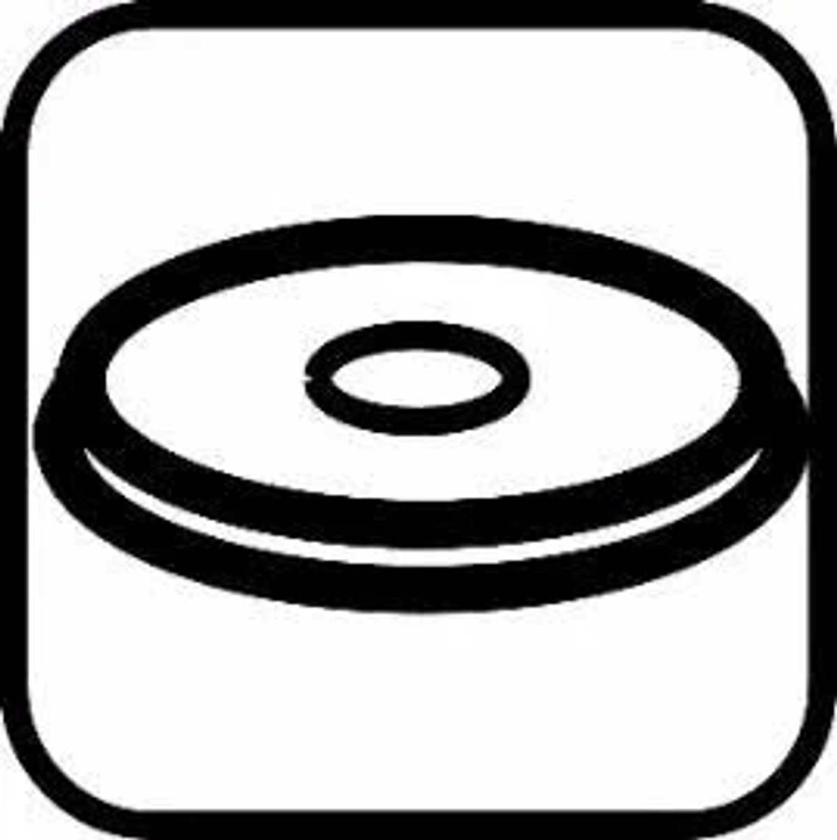 Czarno-biała ikona talerza.