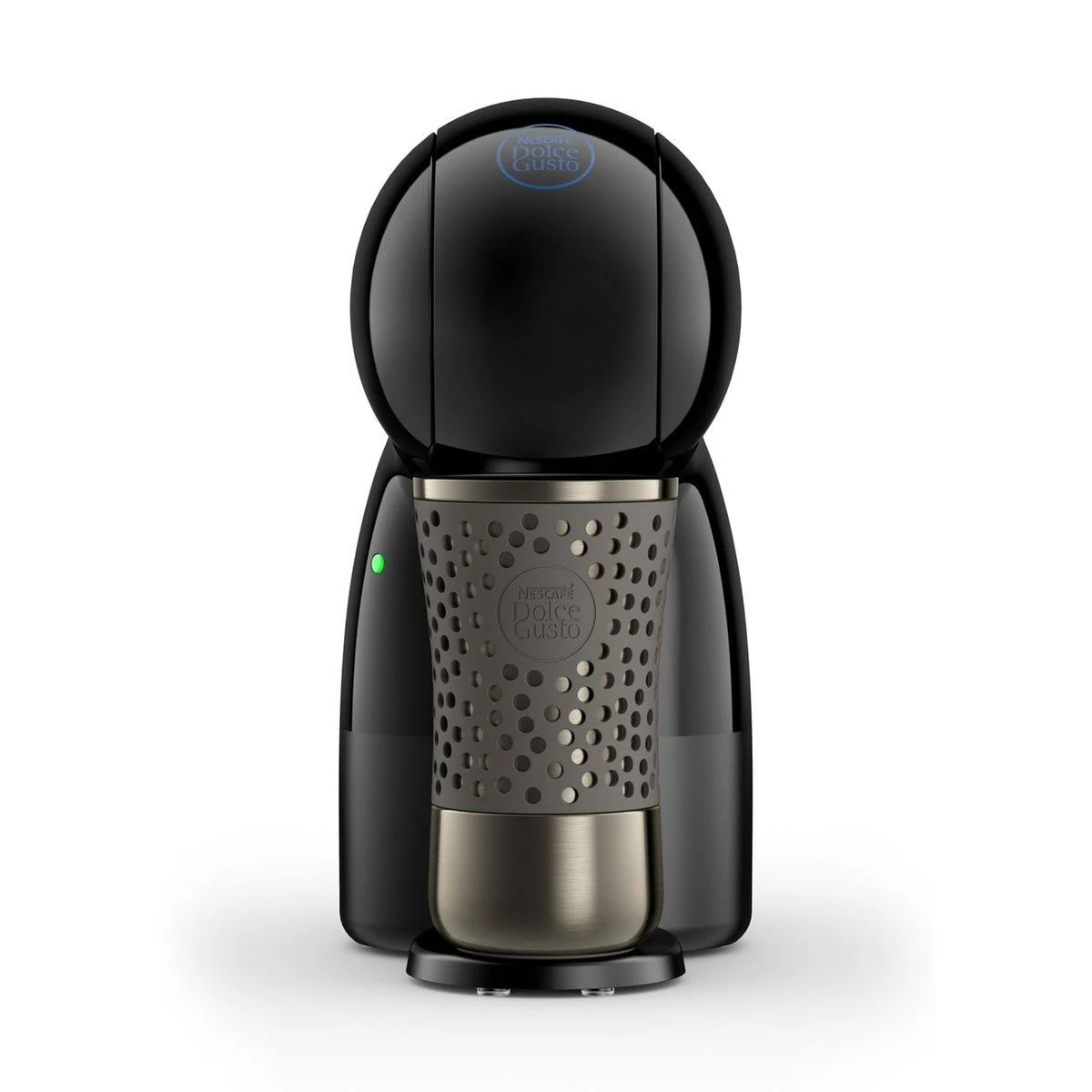 Czarny ekspres do kawy Dolce Gusto. Odizolowany na białym tle. Nowoczesny design.