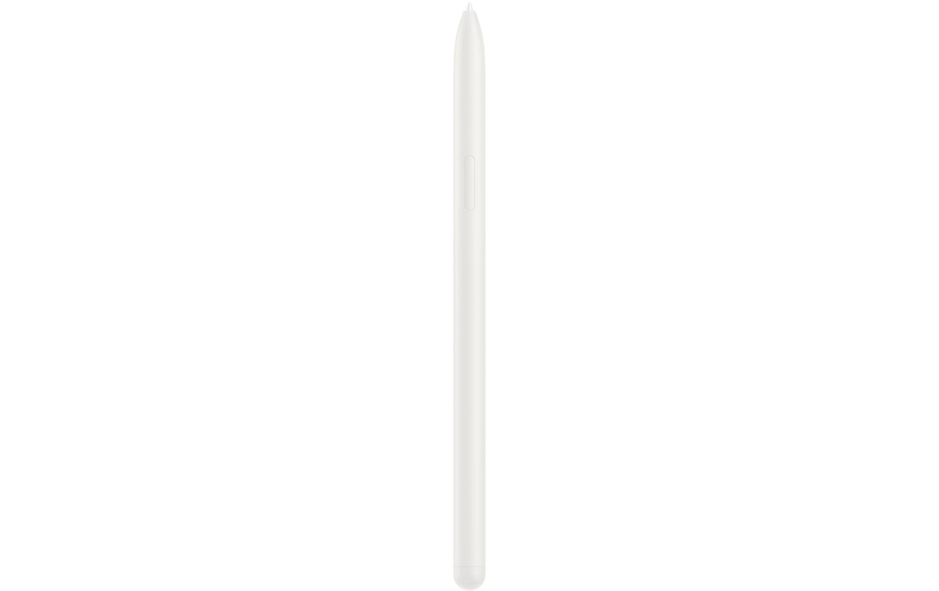 Weißer Stylus-Stift auf weißem Hintergrund, schlicht und sauber.