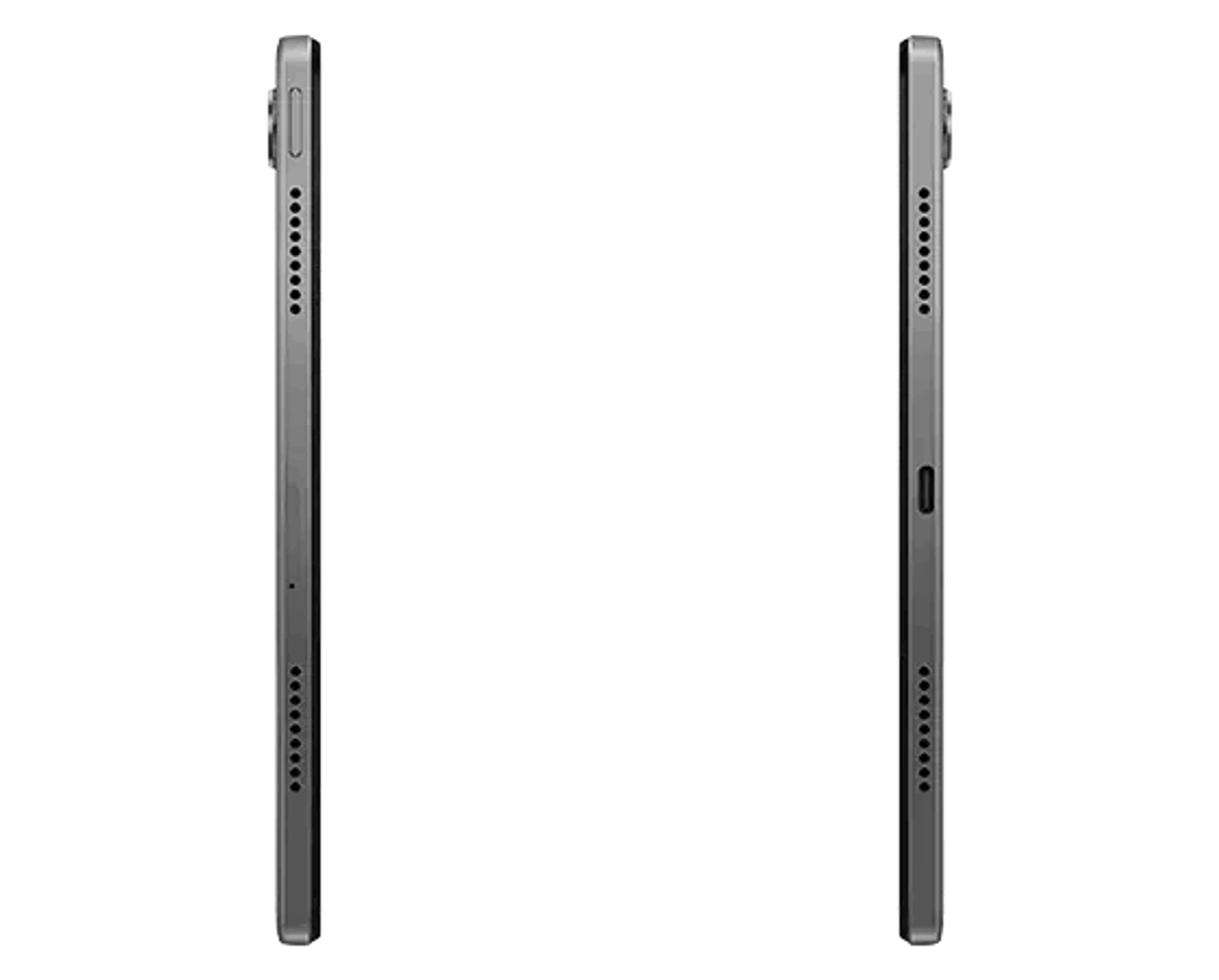 Dos tabletas lado a lado. La izquierda tiene un perfil lateral. La derecha tiene un perfil lateral.