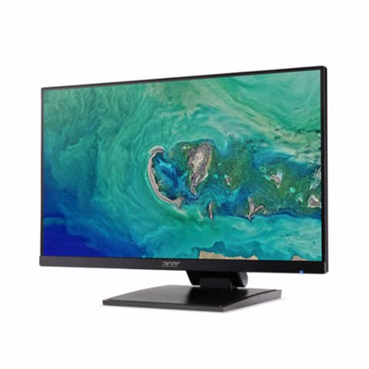 Hoja de información del producto para un monitor, con especificaciones en español.