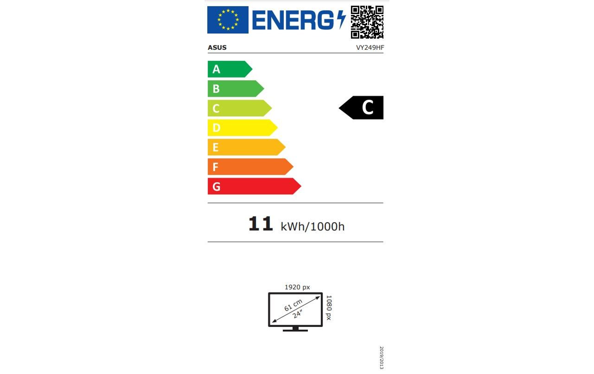 Widok z boku czarnego monitora z czarnym stojakiem na białym tle.