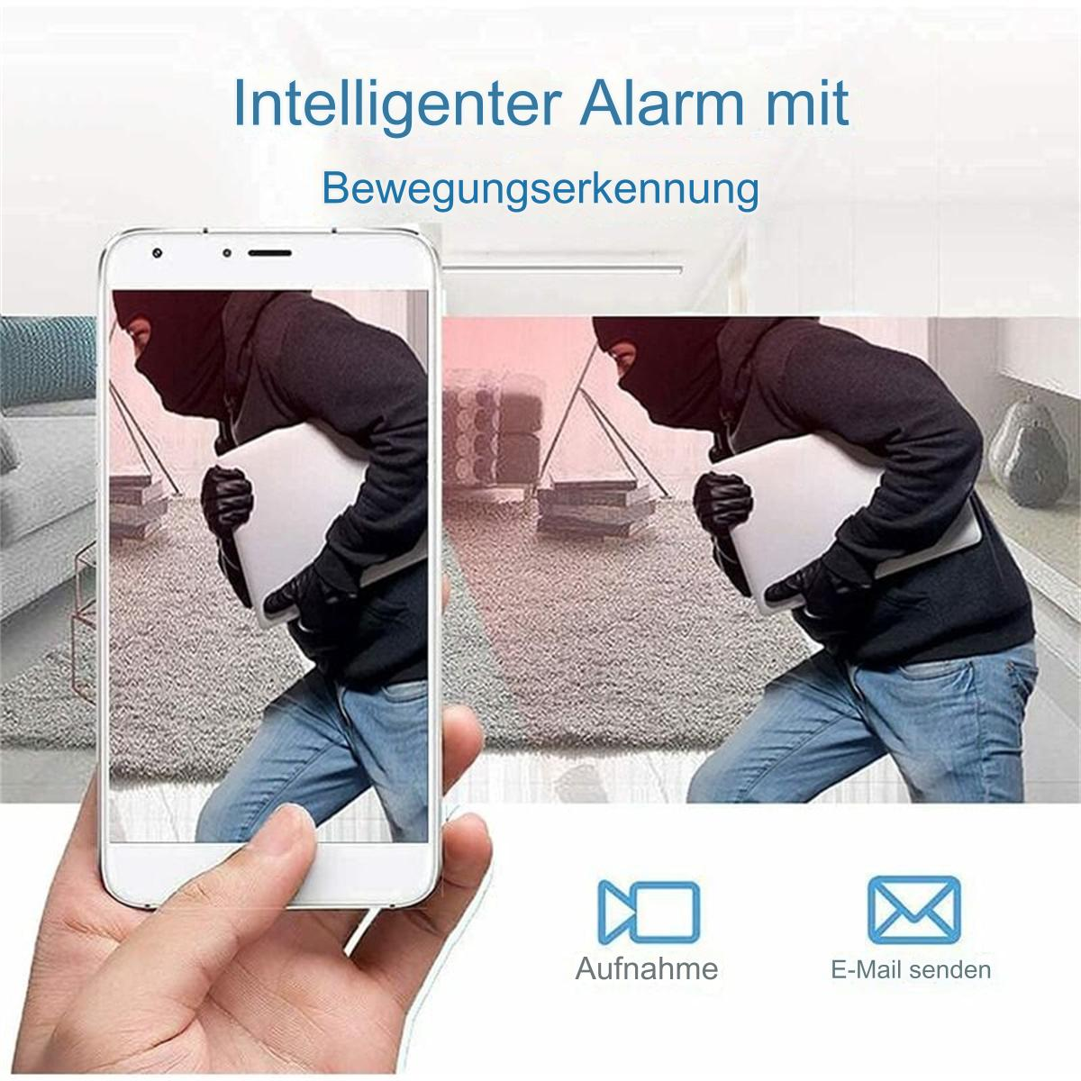 Telefon zeigt Mann mit Sturmhaube, Text über Sicherheit.