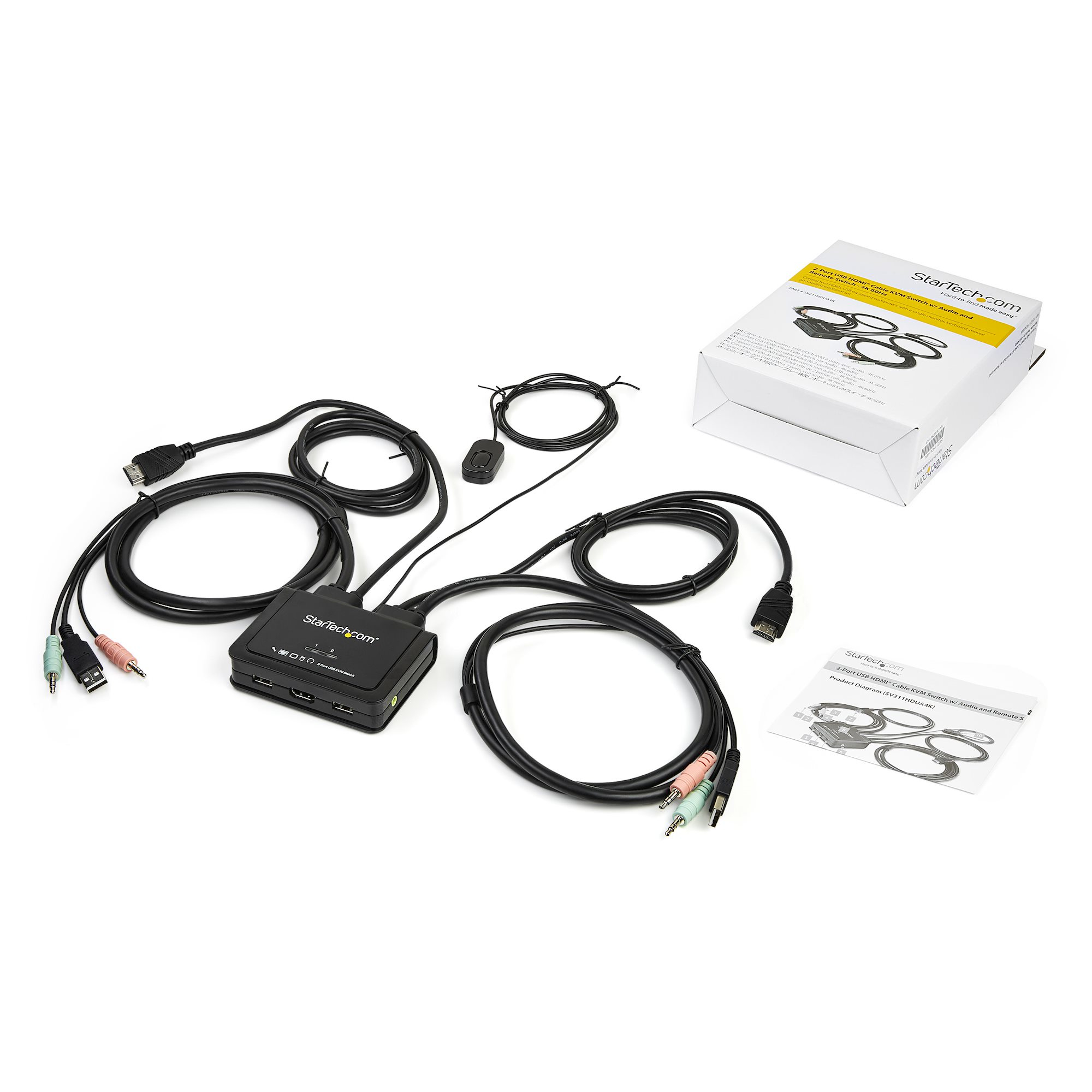 Una colección de cables y un dispositivo negro con múltiples puertos.