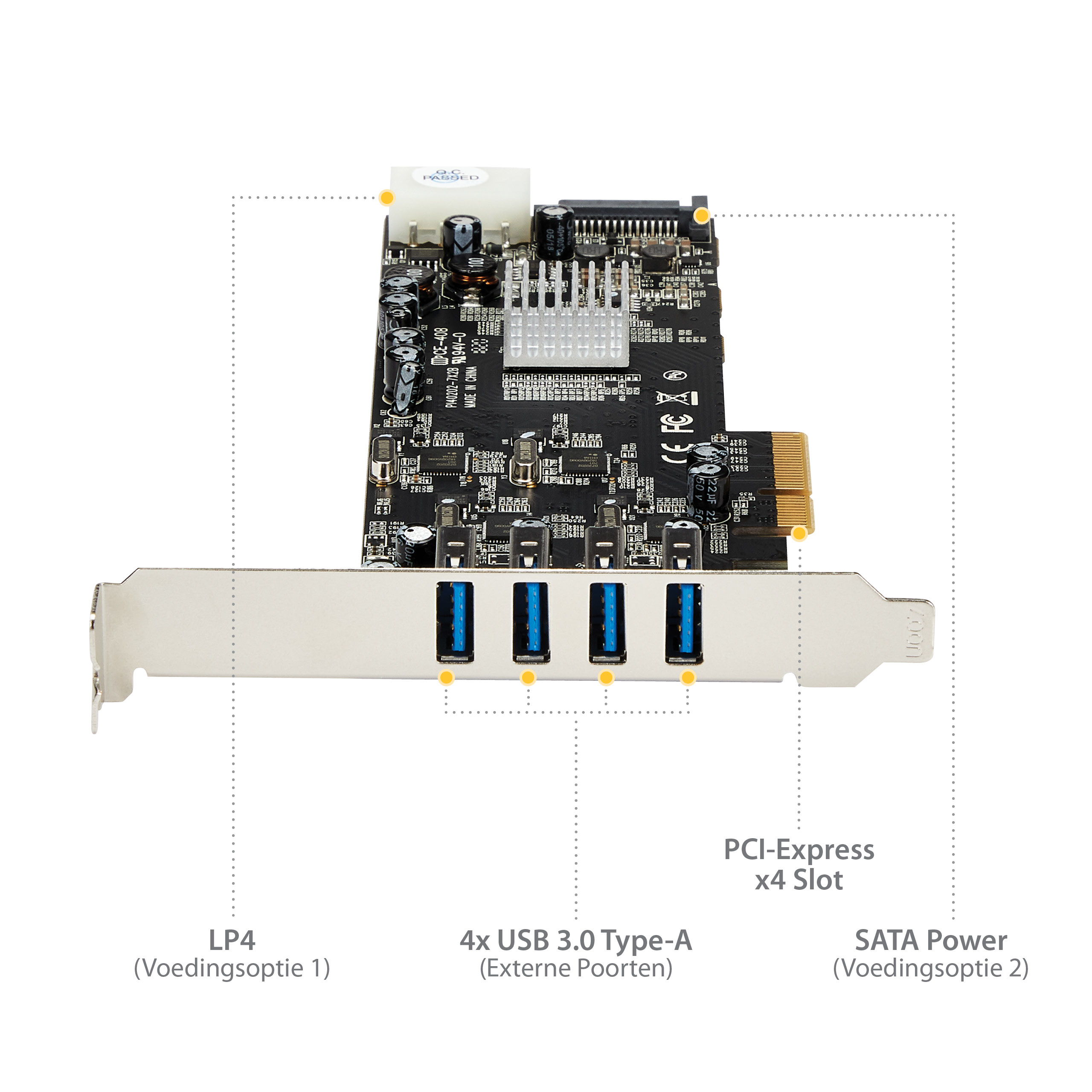 Componente de computadora con puertos USB 3.0 y ranura PCI-Express.