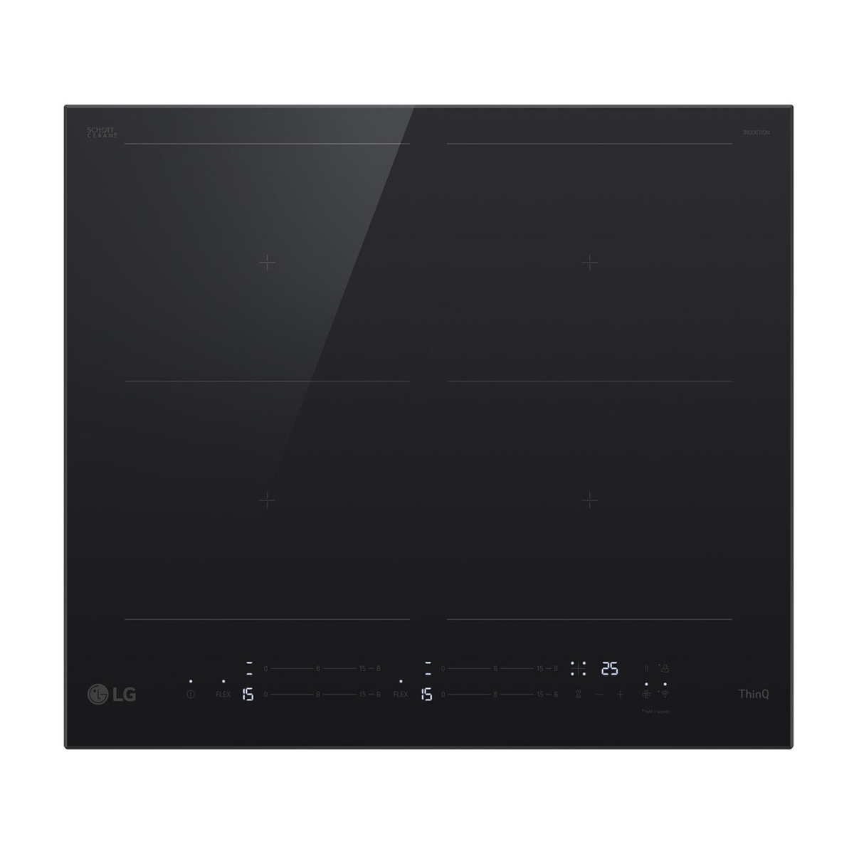 LG CBIZ2437B  Kookplaat  - Inbouw  - Glaskeramiek  - Breedte 59 cm  - Inductie