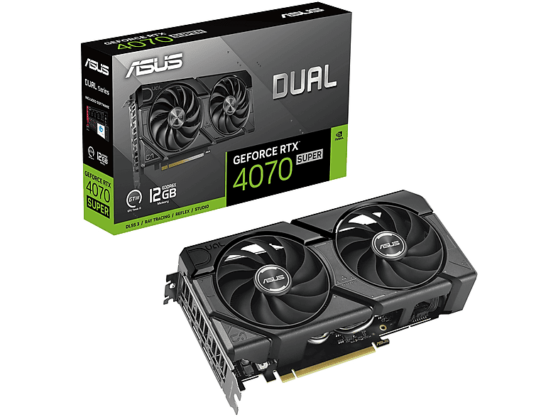 Tarjeta gráfica - ASUS ASUS - Dual -RTX4070S-12G-EVO NVIDIA GeForce RTX 4070 SUPER 12 GB GDDR6X