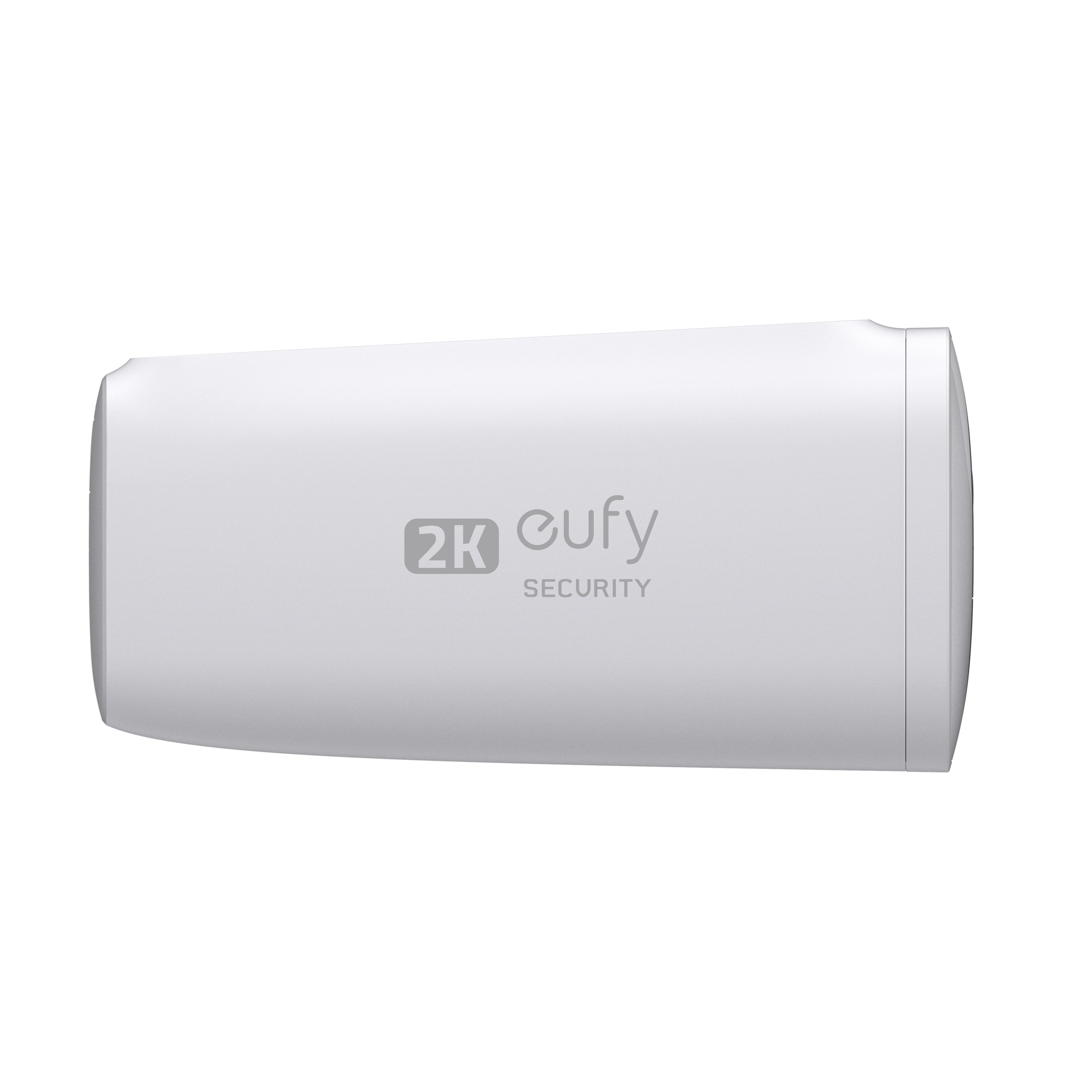 White, rectangular eufy security device with the brand name on it.