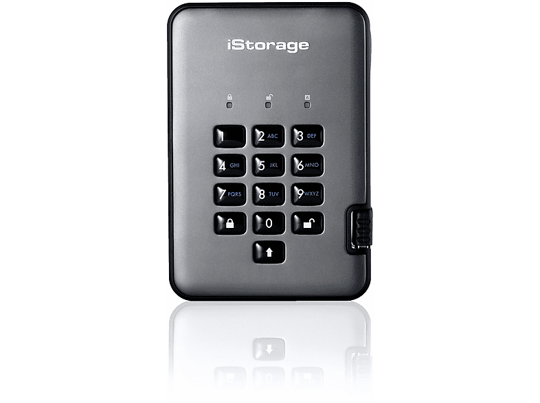 ISTORAGE PRO2 diskAshur PRO2, 4 TB HDD, 2,5 Zoll, extern, Schwarz