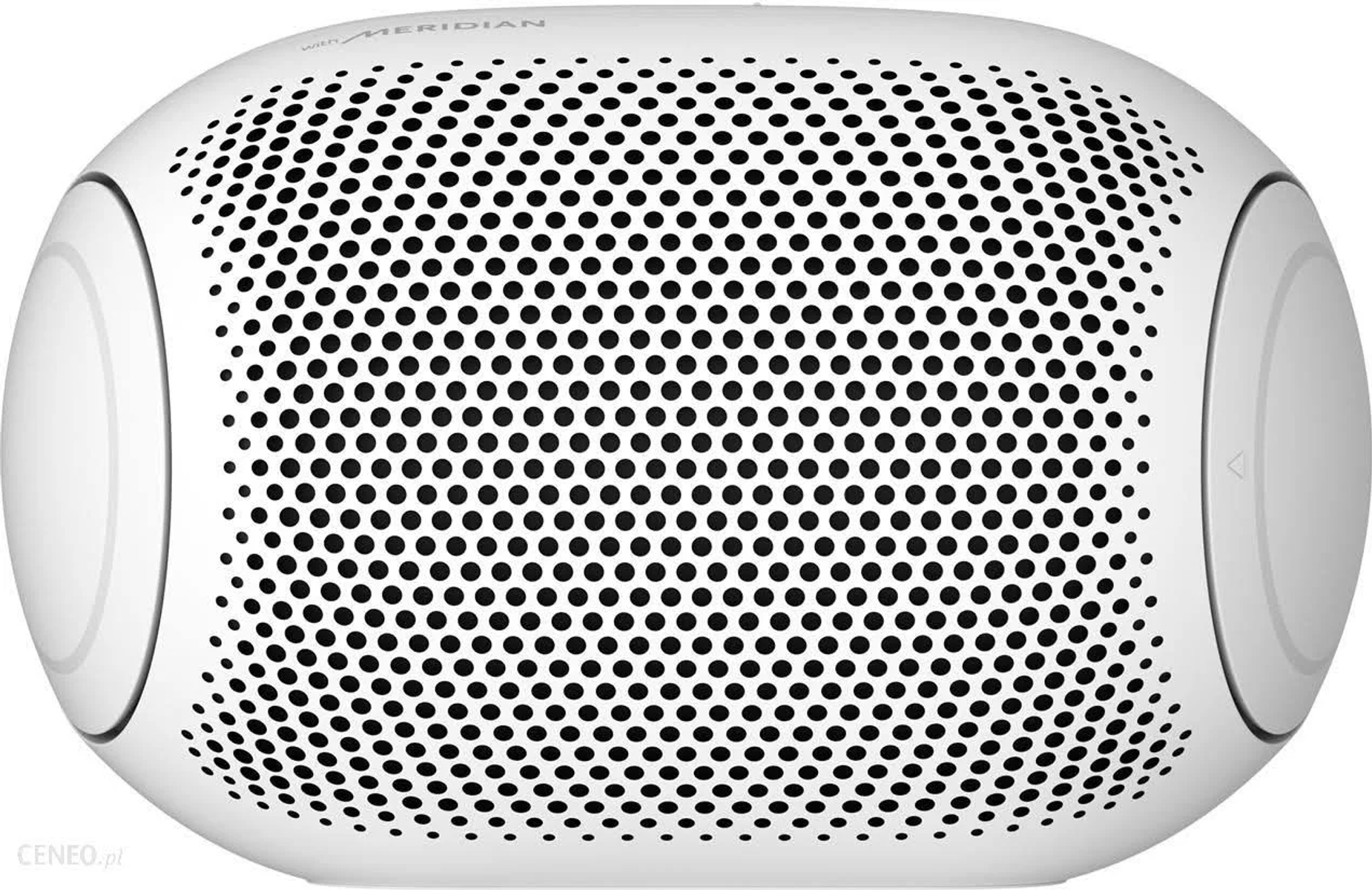 Un altavoz gris, cilíndrico, con una superficie texturizada. Está diseñado para la portabilidad.