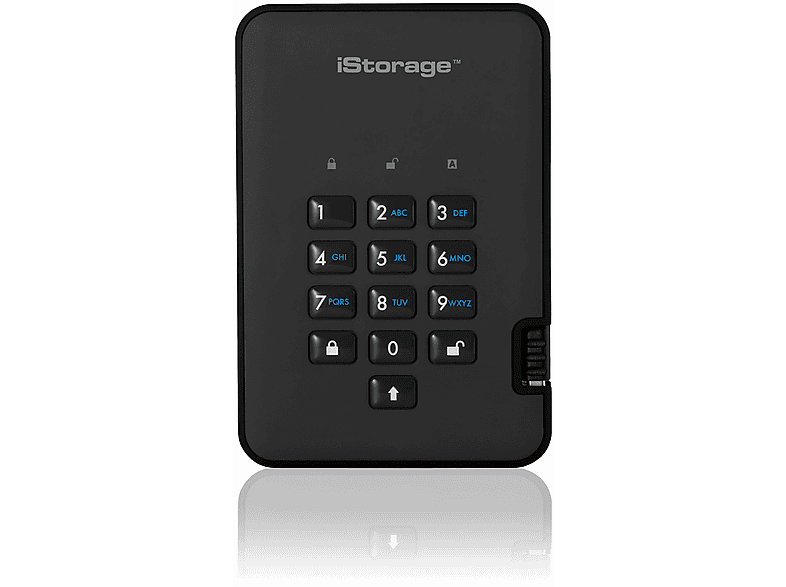 ISTORAGE DISKASHUR2 5TB BLACK, 5 TB HDD, 2,1 Zoll, extern, Schwarz