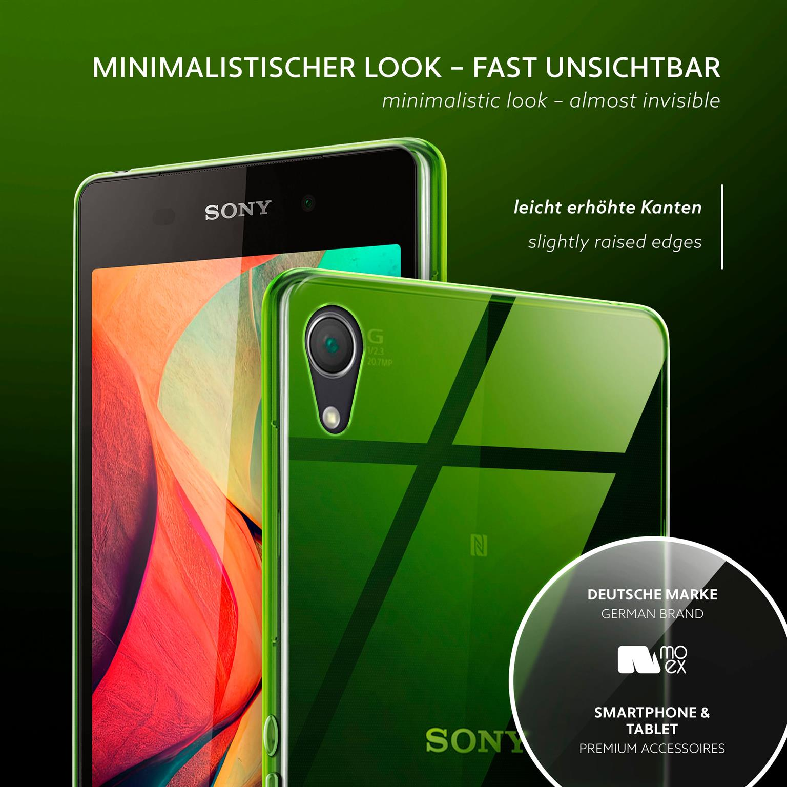 Zwei Telefone, eines schwarz, eines grün. Das grüne ist transparent. Logo unten rechts.