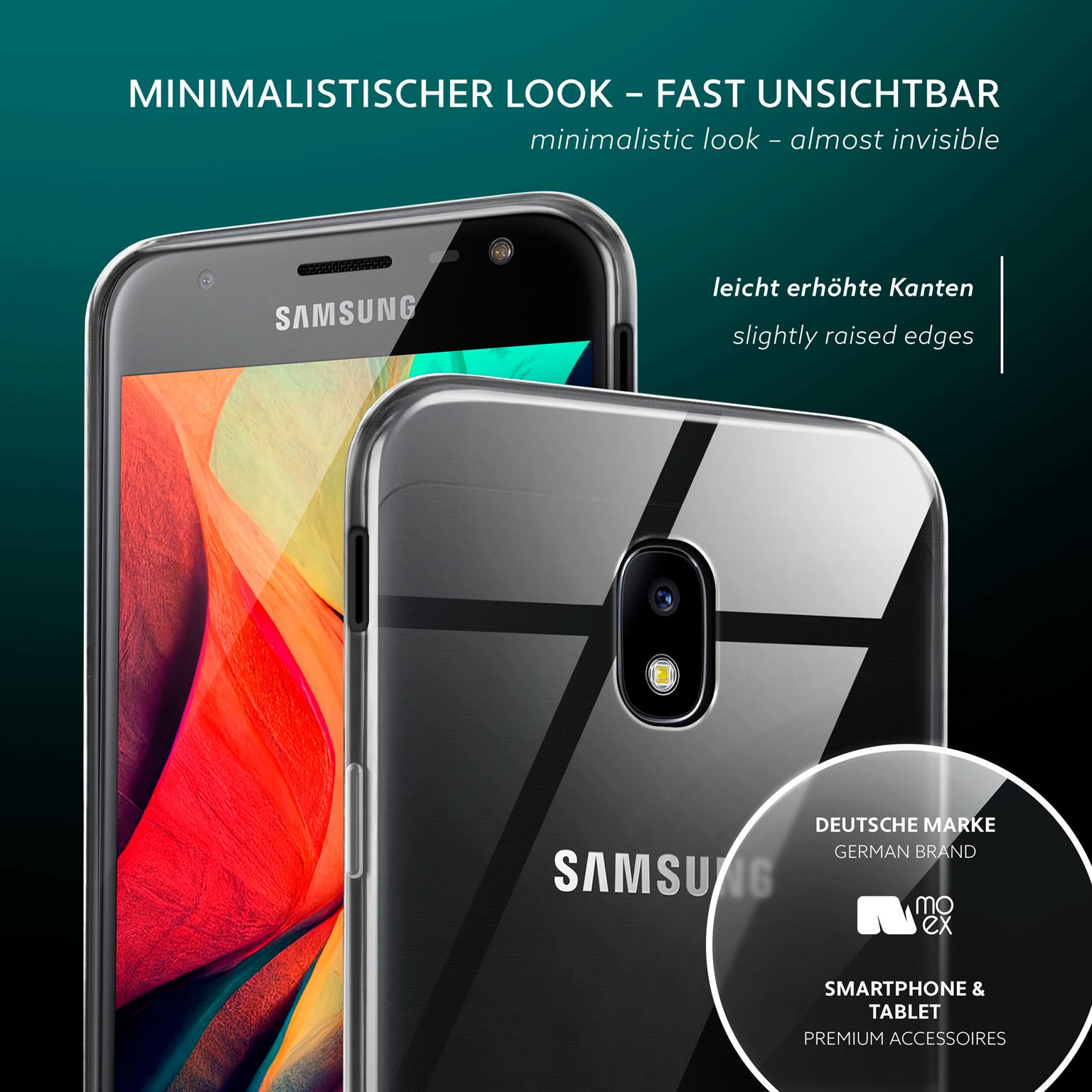 Zwei Telefone mit transparenten Hüllen. Eines ist fokussiert, das andere im Hintergrund.