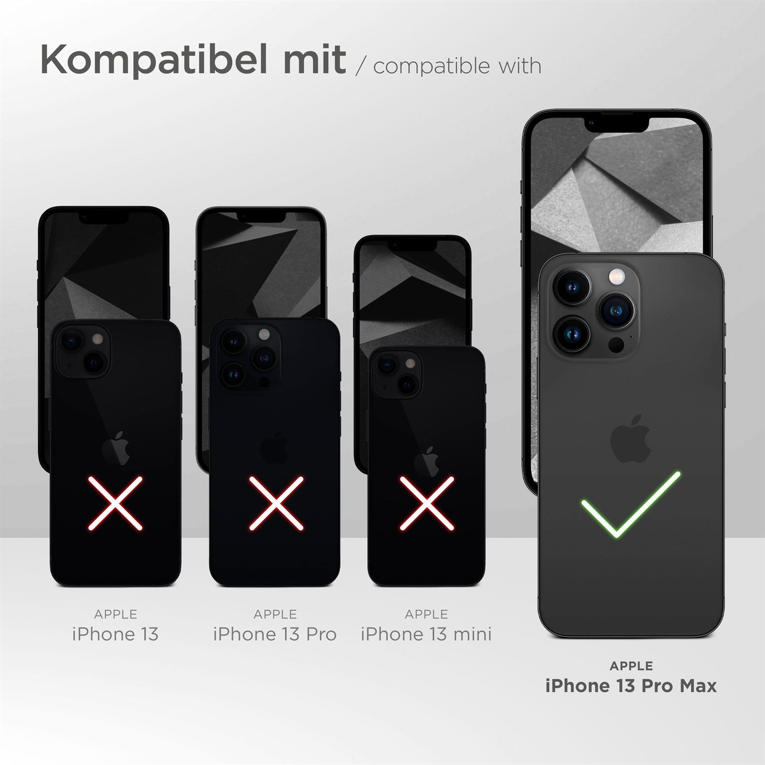 Bild zeigt Telefonkompatibilität mit iPhone 13 Pro Max, nicht anderen Modellen.