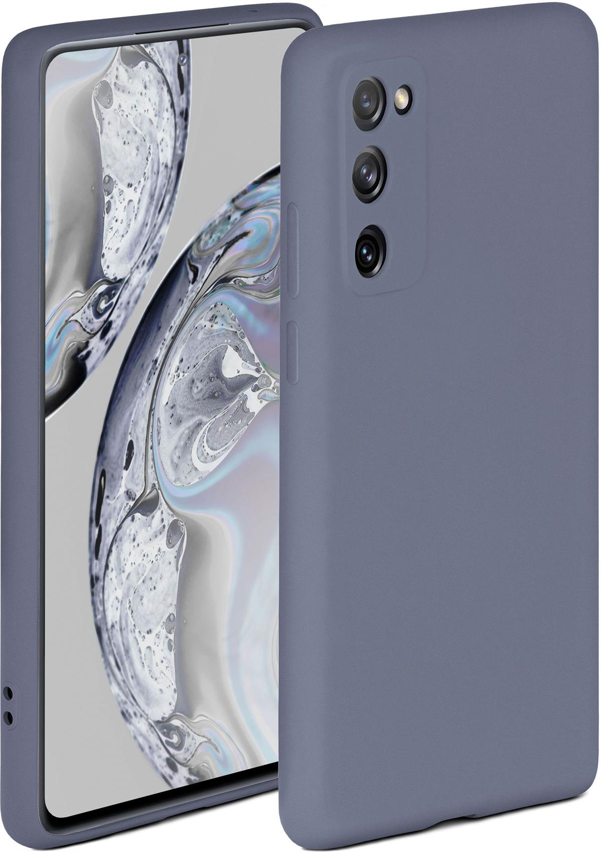 Graue Handyhülle. Das Telefon ist rechts. Die Hülle ist einfach mit Kamerahügel.