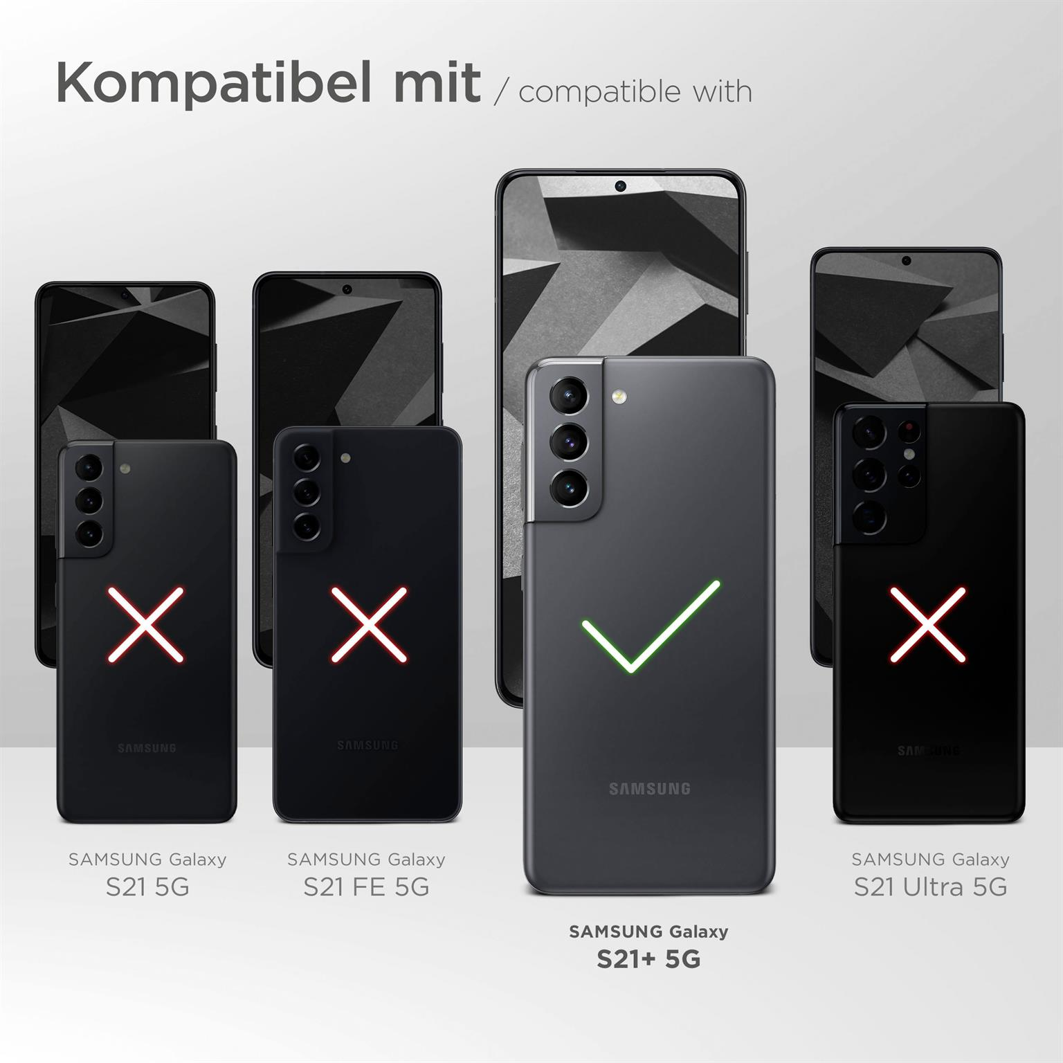 Telefon-Kompatibilitätstabelle. Drei Telefone mit X, eines mit Häkchen.