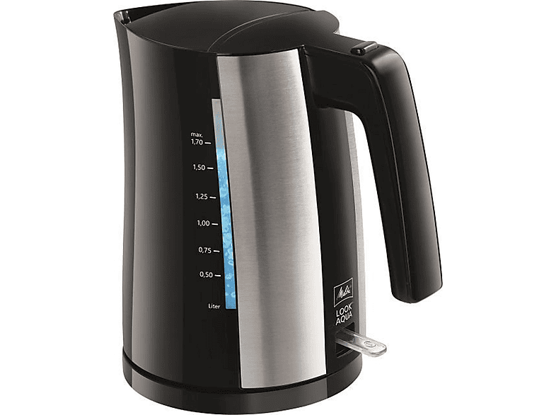MELITTA 1026-02 LOOK AQUA II SCHWARZ Wasserkocher, Schwarz/Edelstahl