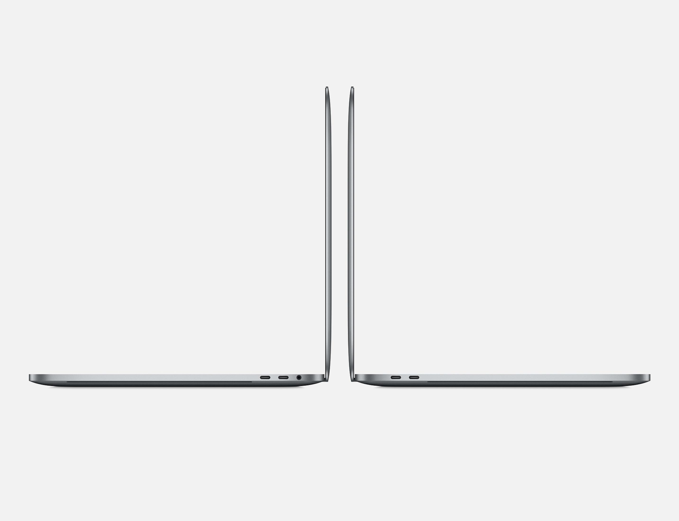 Zwei graue Laptops, von der Seite gesehen, vor weißem Hintergrund.