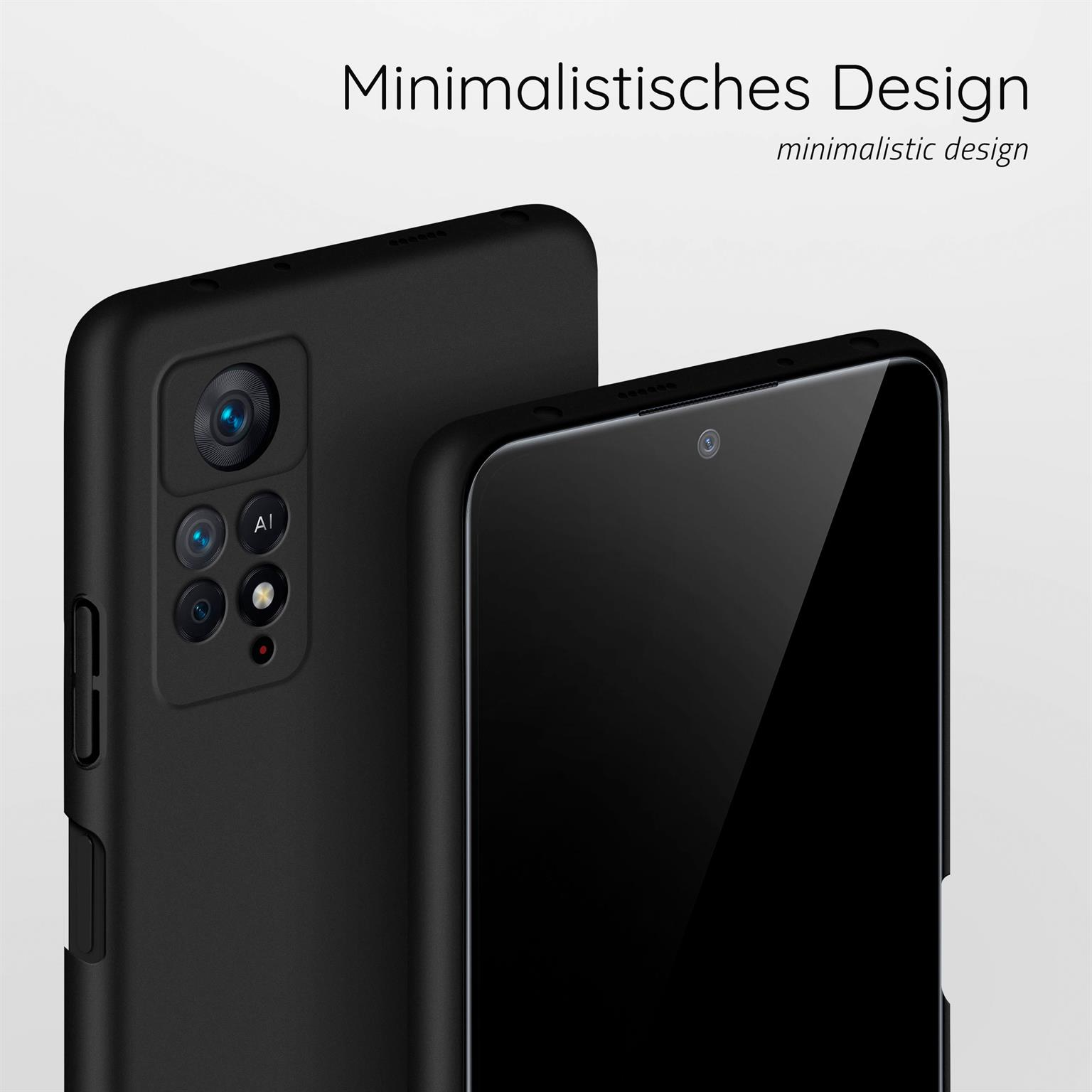 Zwei schwarze Handys. Eins mit Kamera. Minimalistisches Design. Weißer Hintergrund. Nahaufnahme.