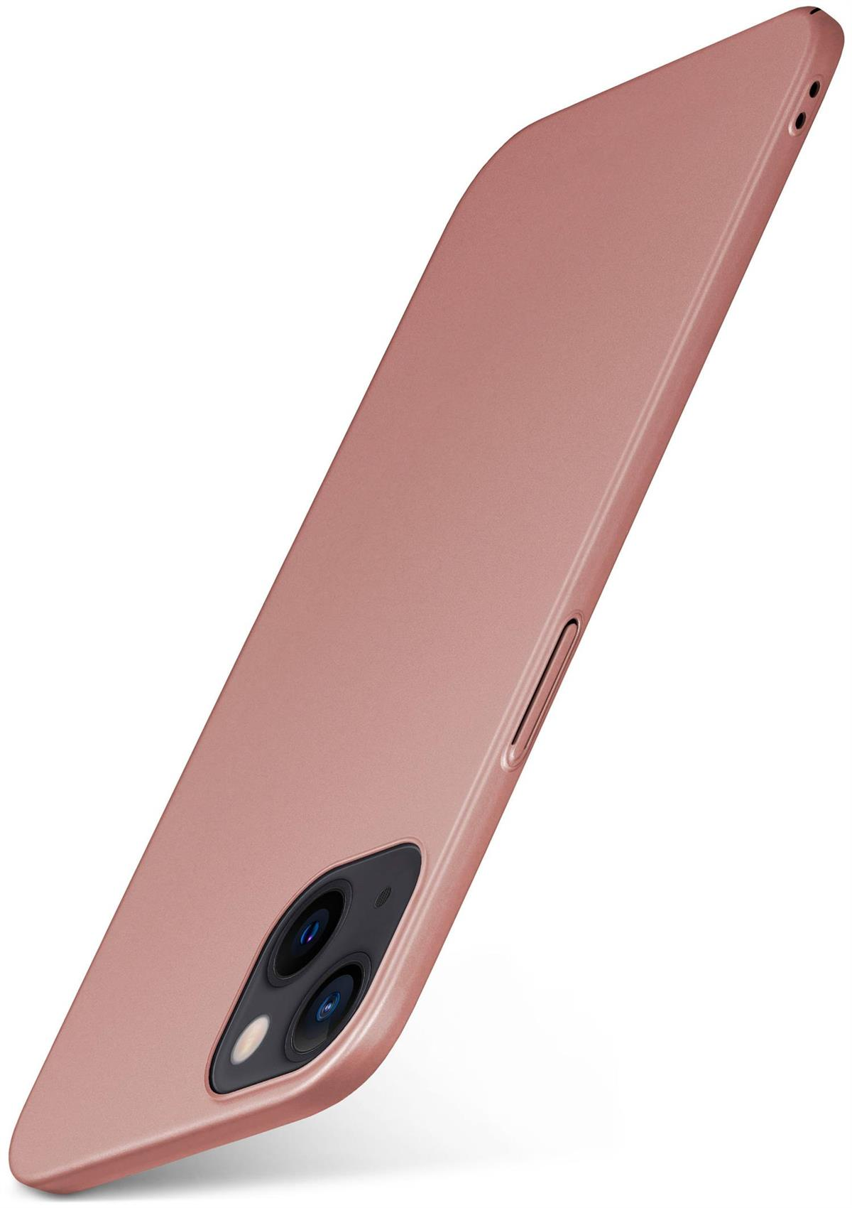 Eine rosa Handyhülle. Die Kamera des Telefons ist sichtbar. Schräge Ansicht auf weißem Hintergrund.