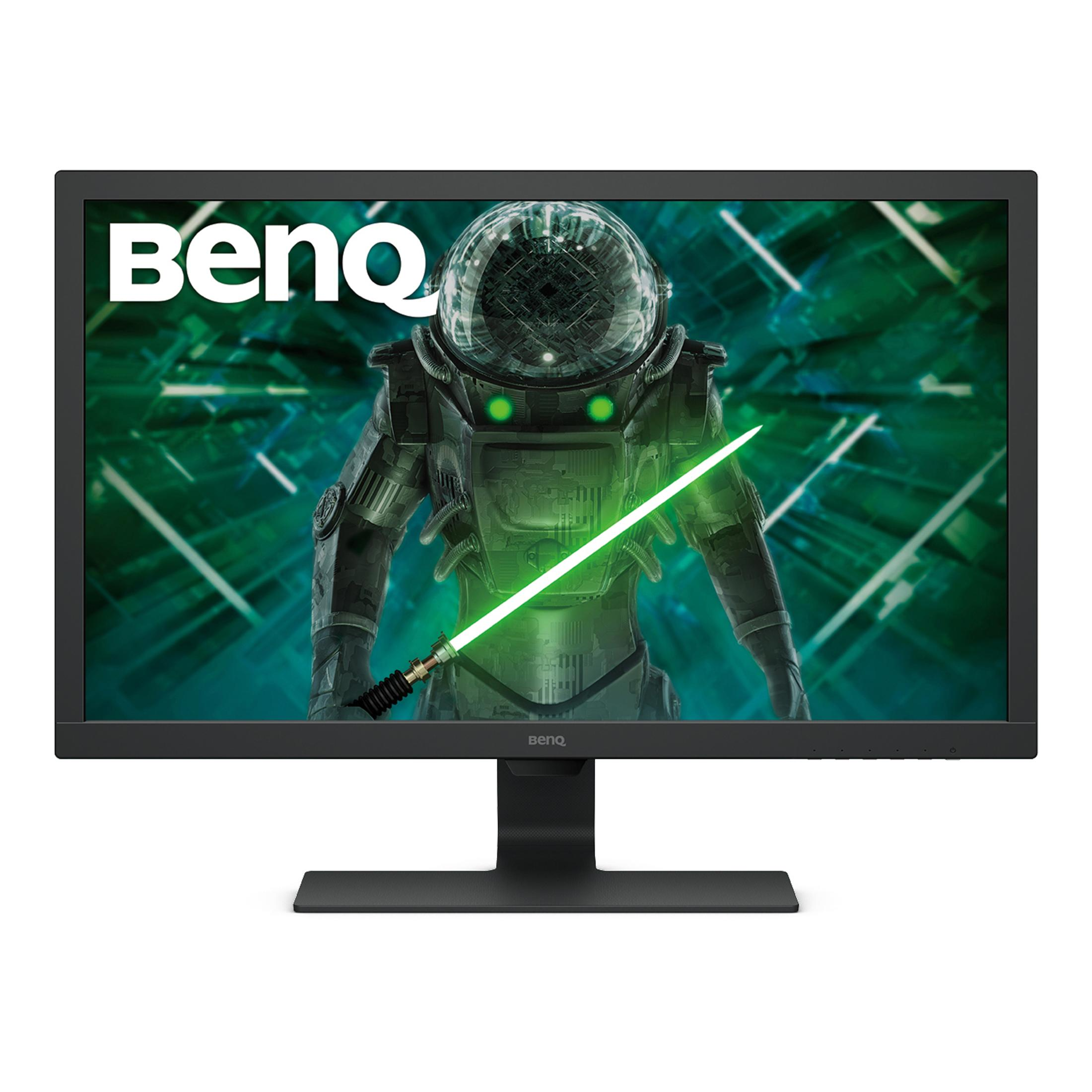 Monitor BenQ che mostra un astronauta con una spada laser nello spazio.