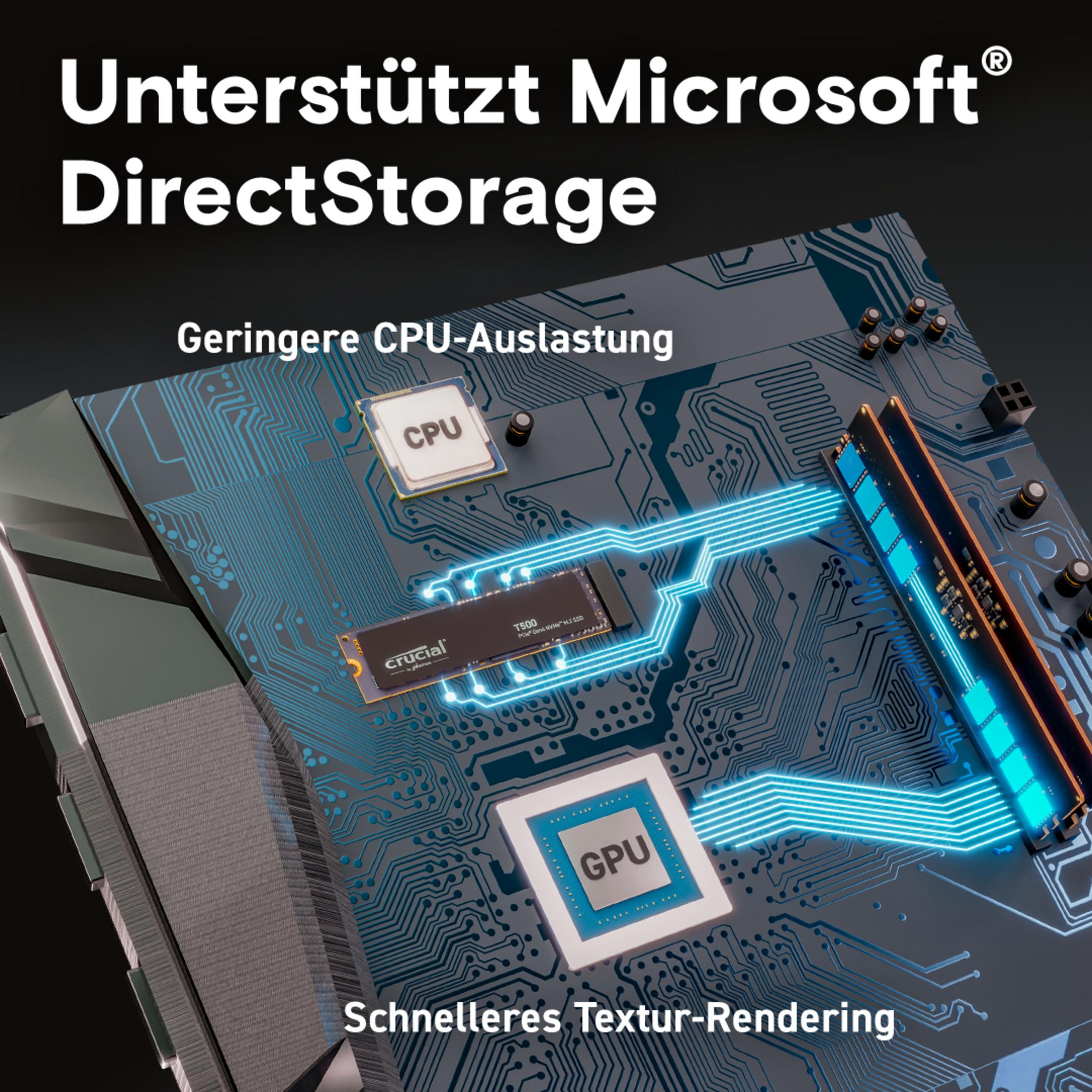 Płytka obwodu komputera z tekstem. Etykiety CPU i GPU. Kolory niebieski i czarny.