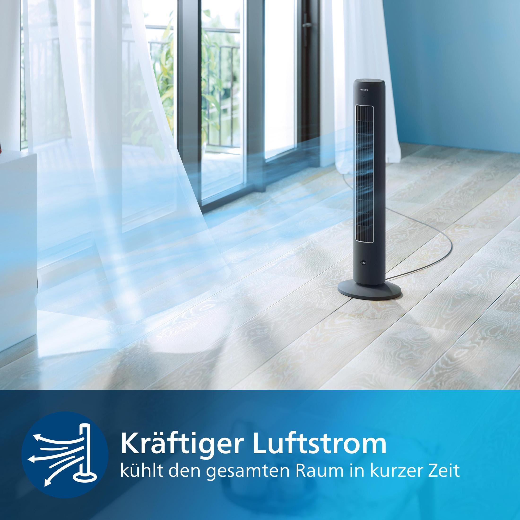 PHILIPS CX5535/11 Turmventilator Dunkelgrau (40 W)