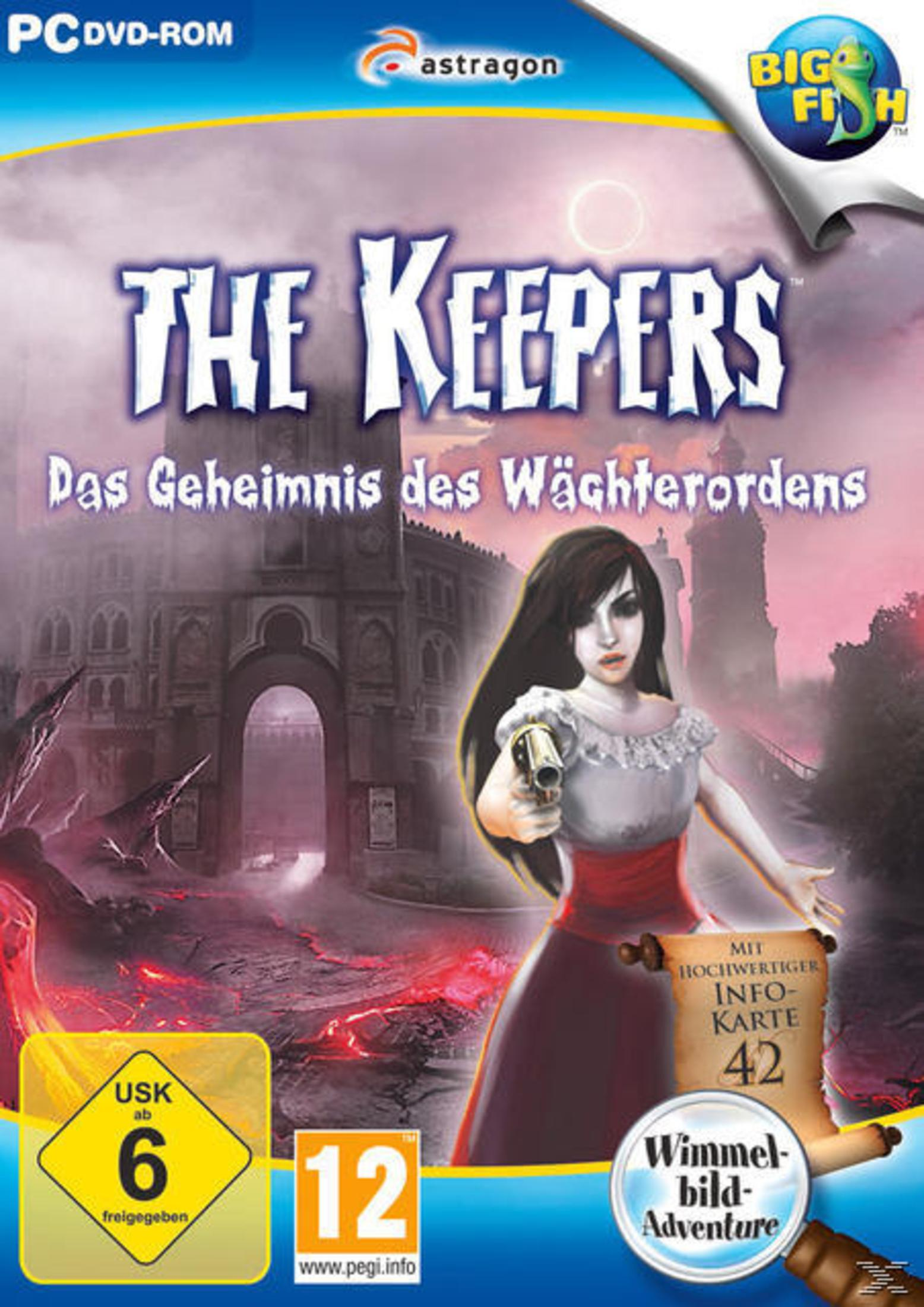 Videospiel-Cover, eine Frau mit einer Pistole vor einem Schloss.