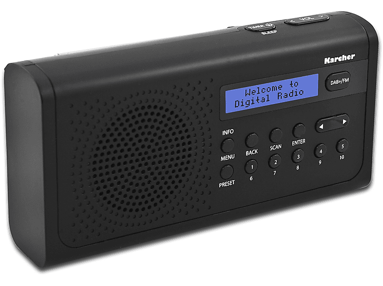 Karcher DAB 2420 Stereo Wekker Radio - DAB+ FM Met RDS, Dubbel Alarm, Weekendfunctie En Dimbaar Display