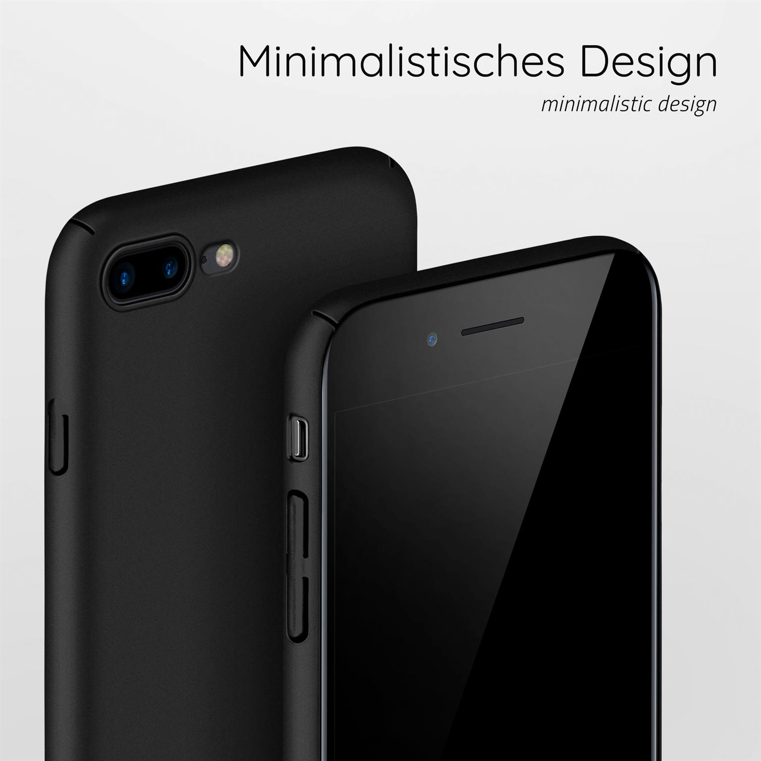 Schwarze Telefone in minimalistischem Design.