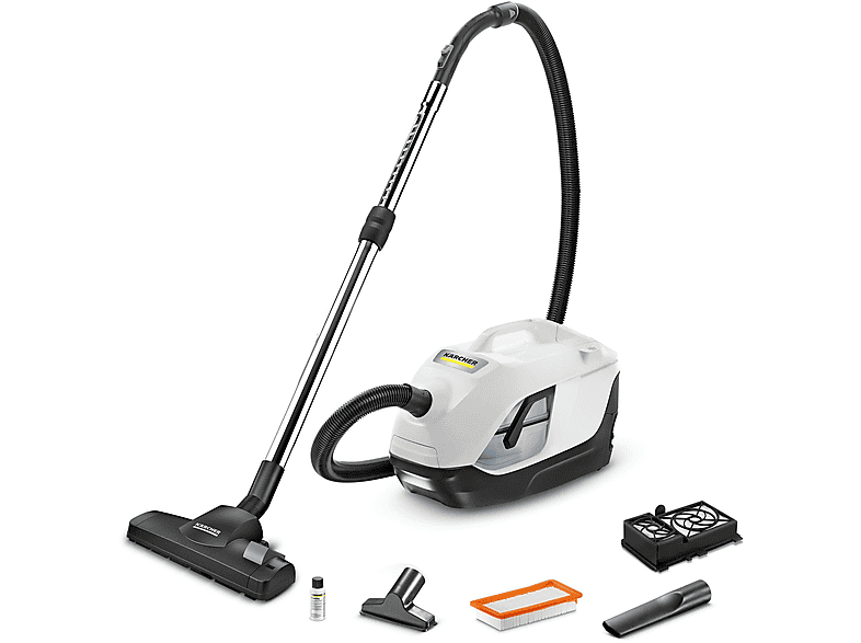 KÄRCHER DS 6 mit Wasserfilter Zylinder-Vakuum Staubsauger, maximale Leistung: 650 Watt, Weiß)