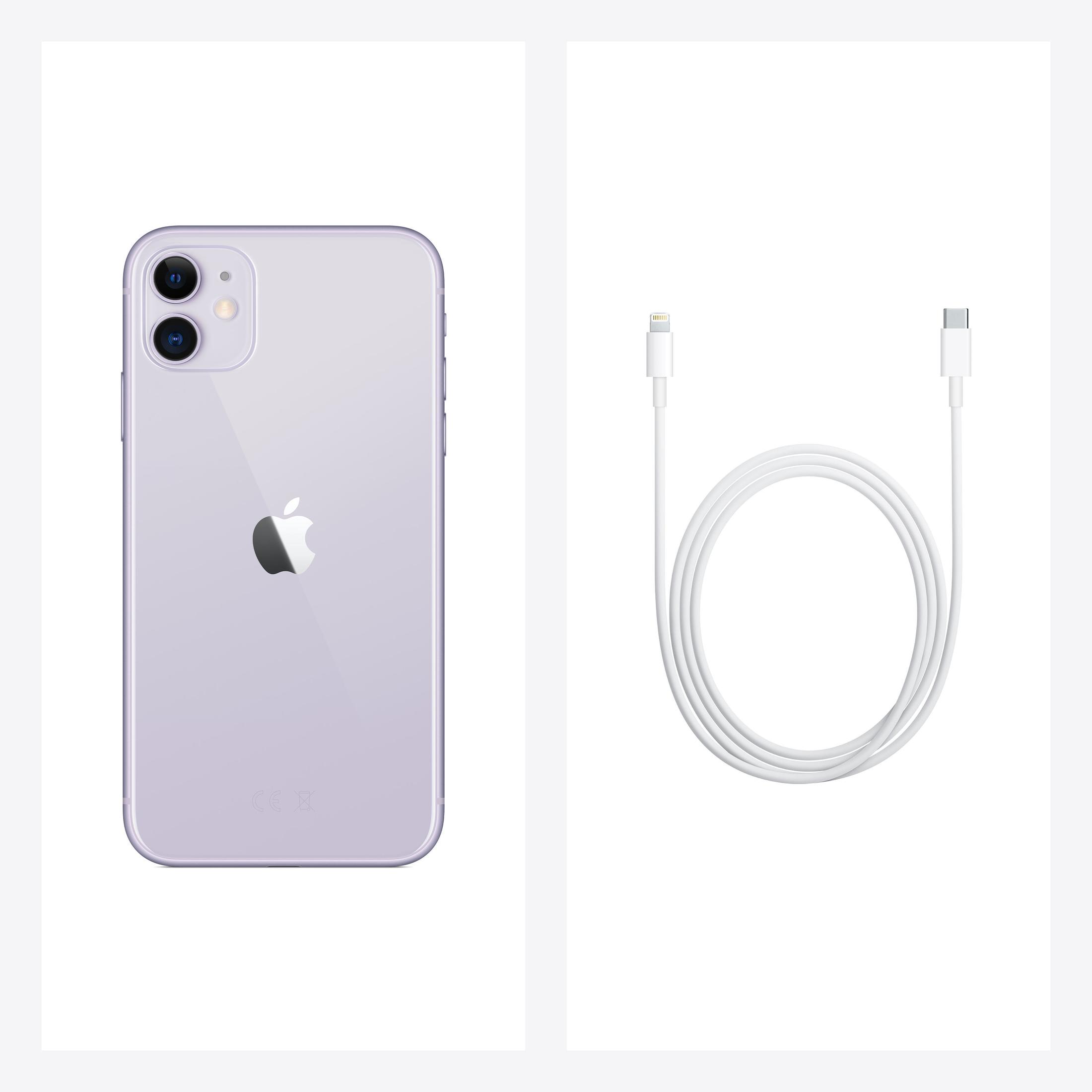 Biały iPhone i biały kabel ładujący. Telefon po lewej, kabel zwinięty po prawej.