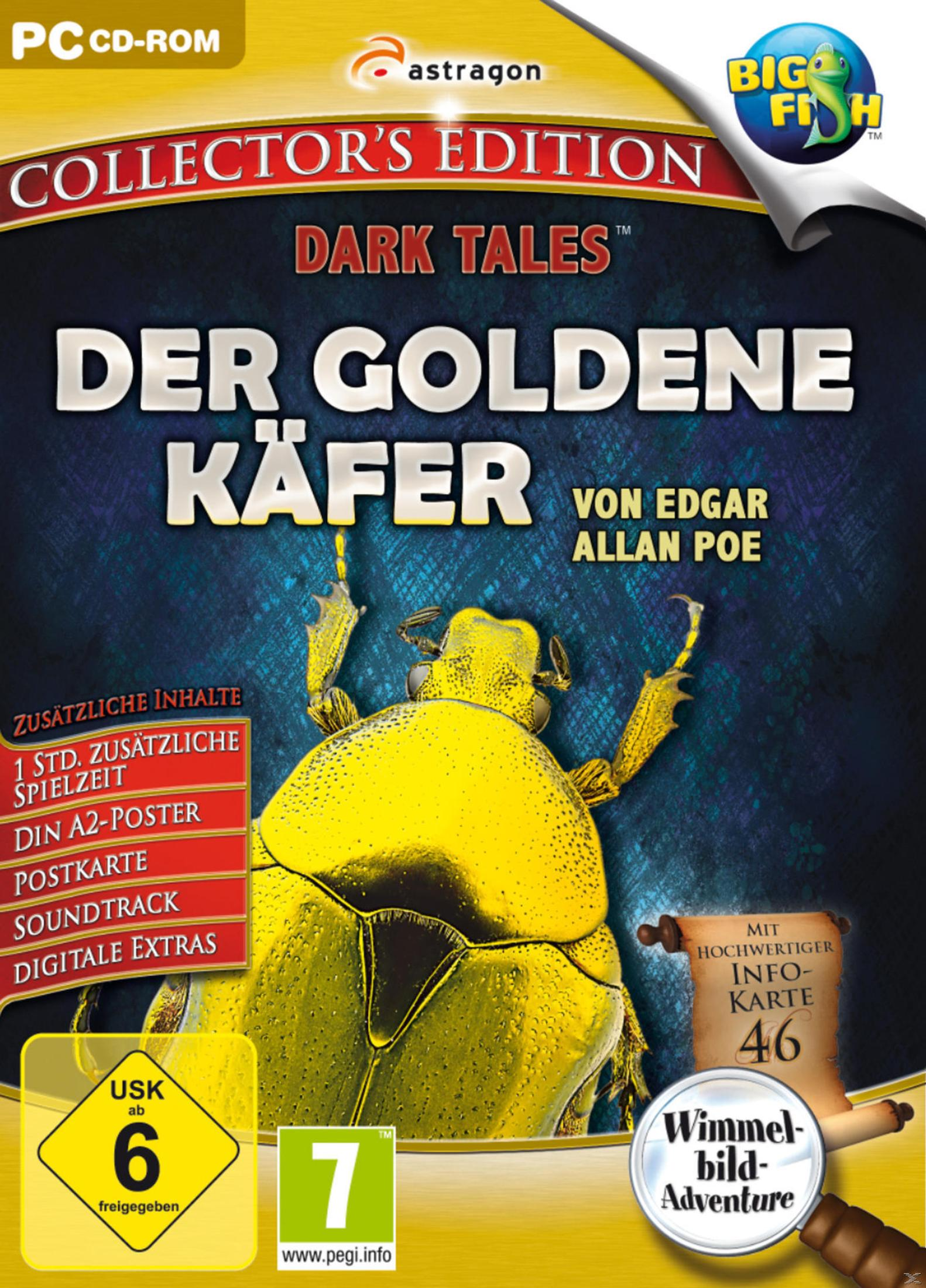 Spielverpackung mit einem goldenen Käfer. Text auf Deutsch.