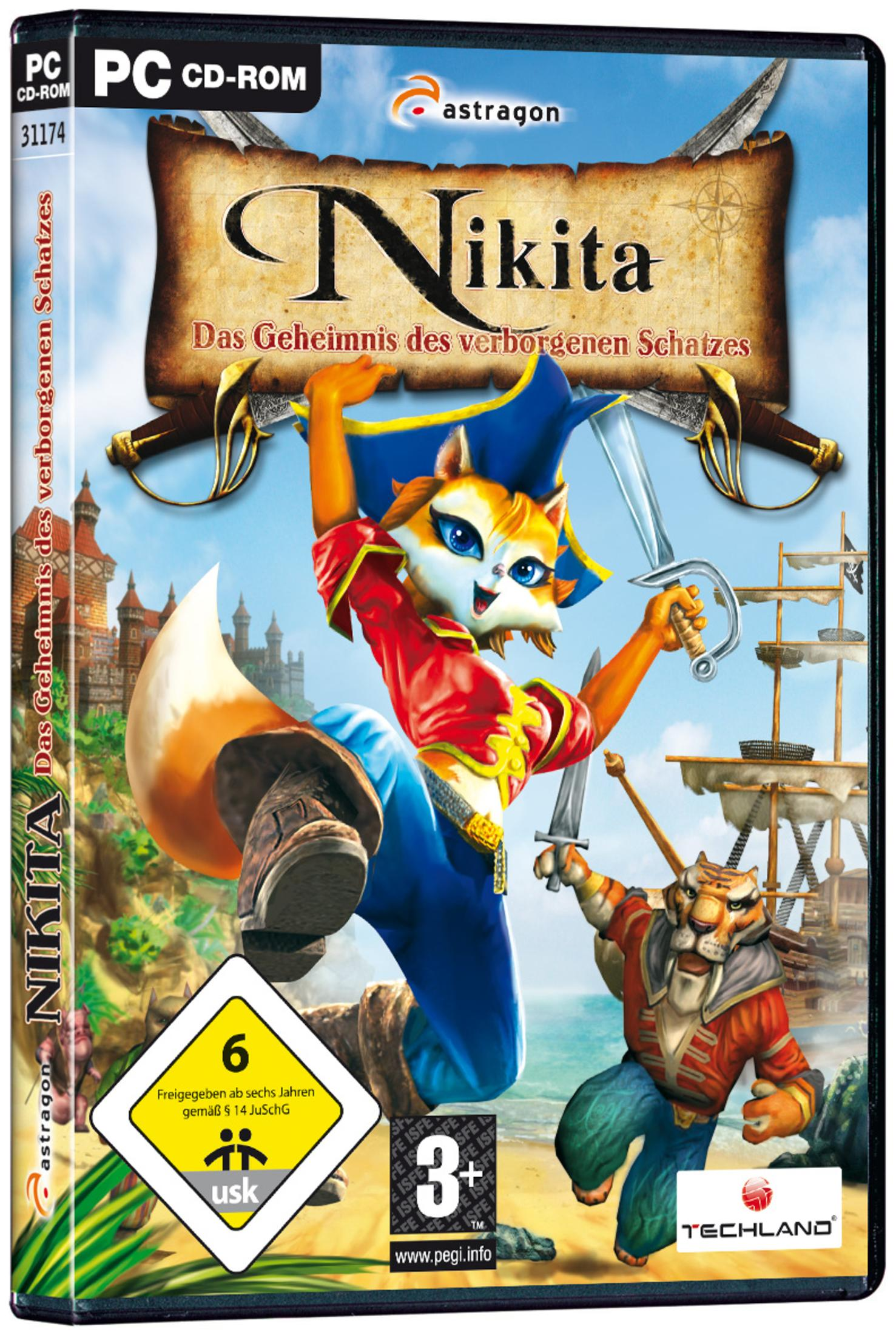 Spielcover: Cartoon-Fuchs mit Schwertern, kämpft gegen ein anderes Wesen. Titel: Nikita.