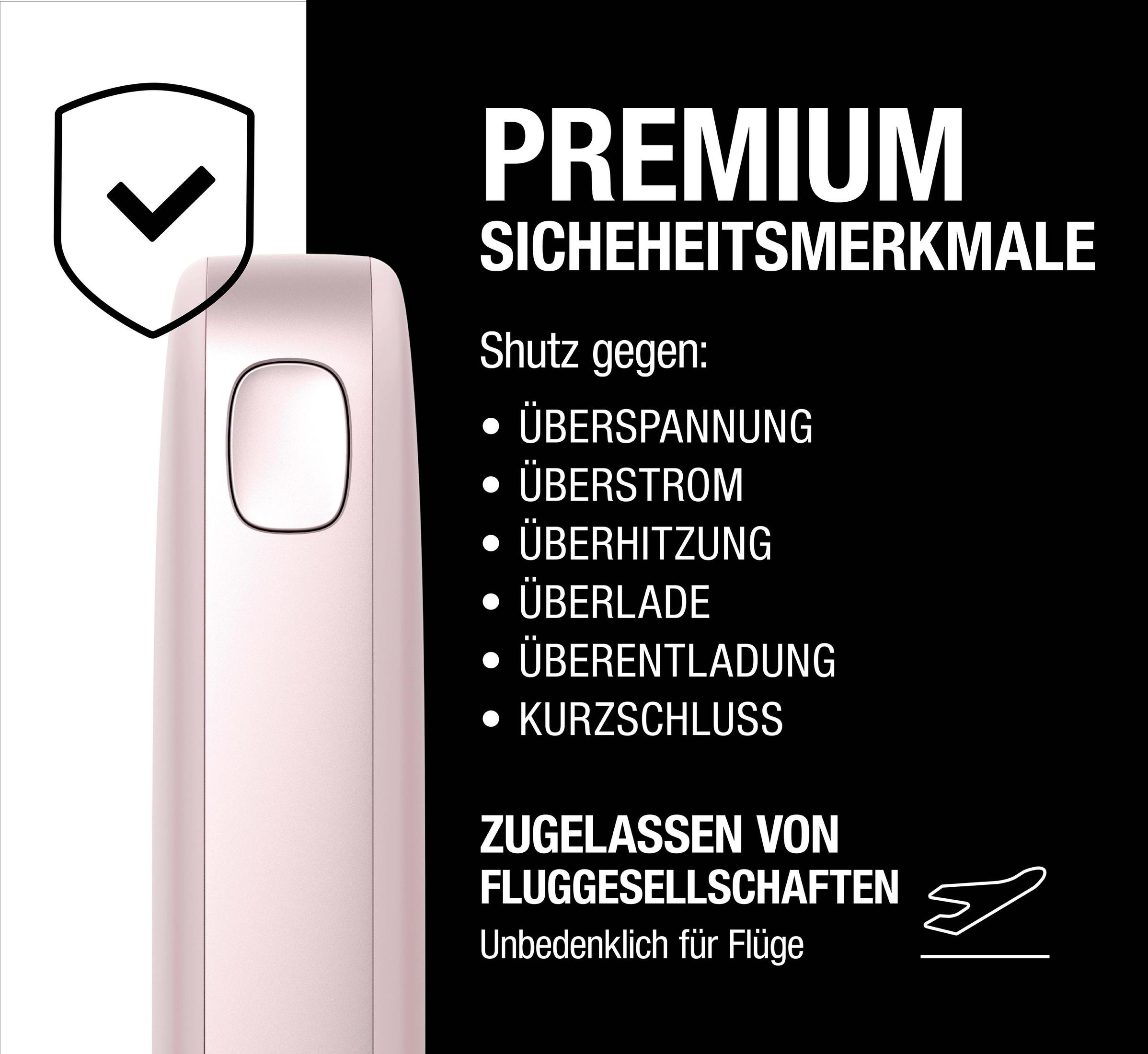 Zbliżenie różowego urządzenia z tekstem o ochronie przed różnymi zagrożeniami.