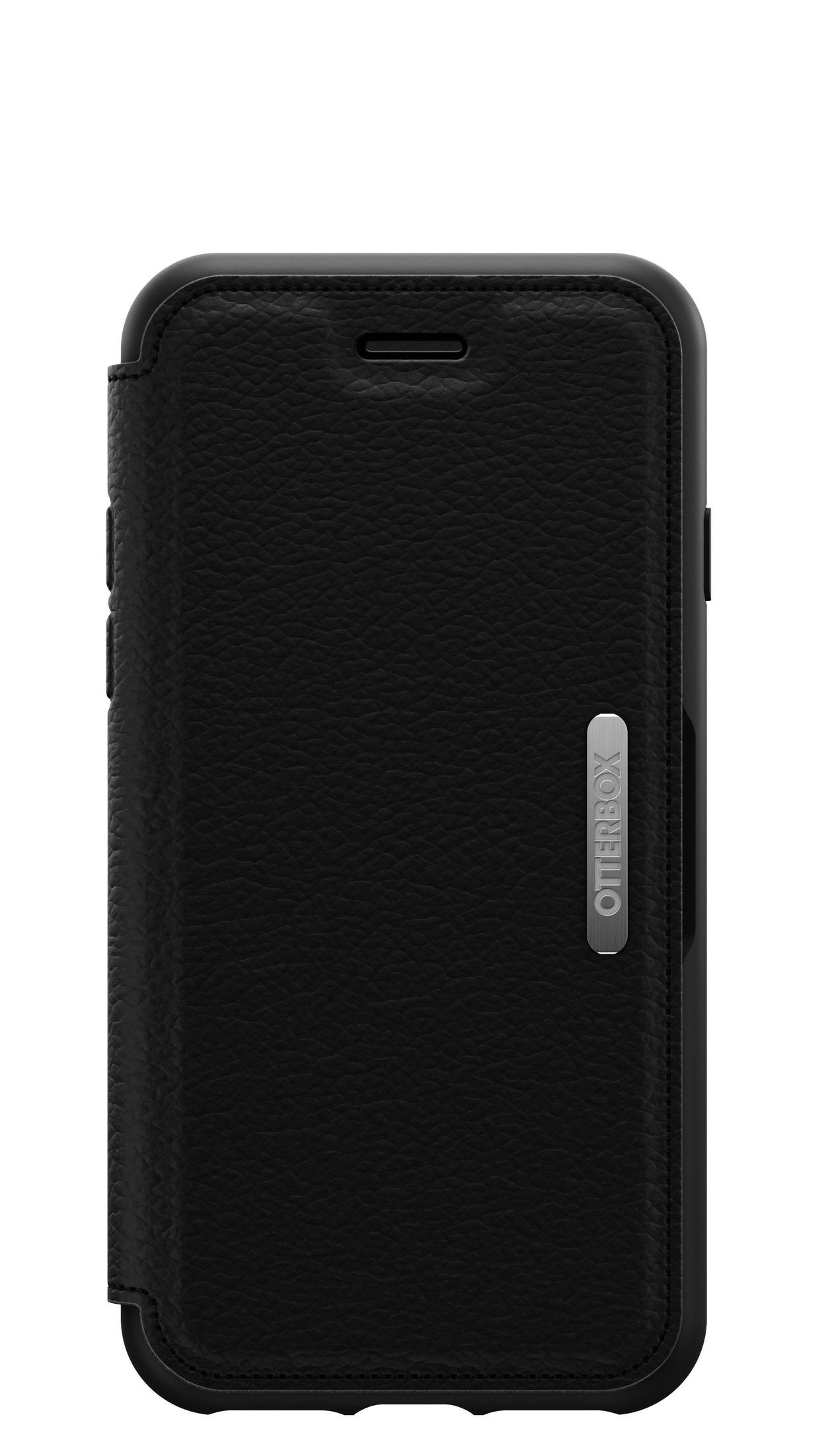 Zwart telefoonhoesje, gesloten, met Otterbox logo.