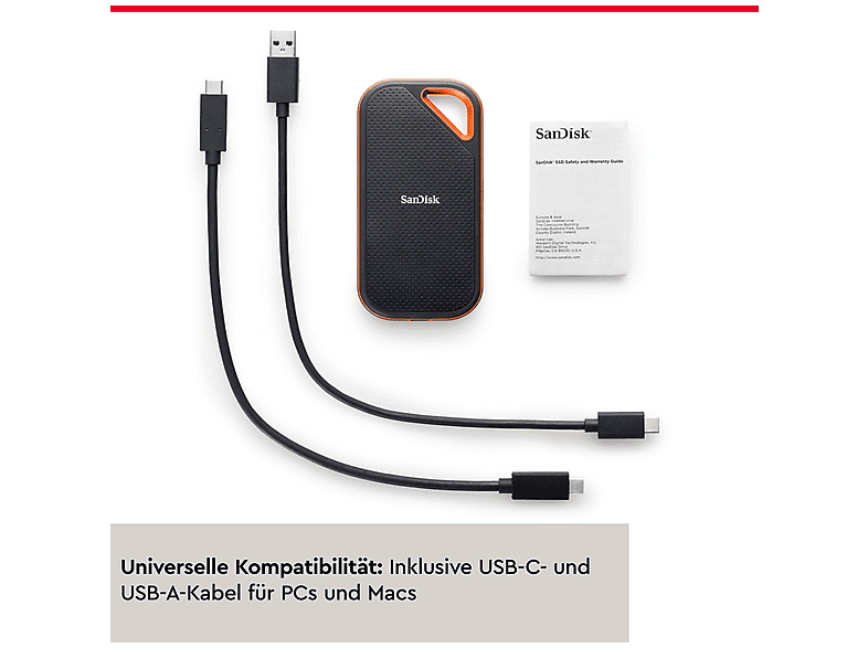 Disco duro externo 2 TB | SANDISK Extreme PRO Portable, 1,8