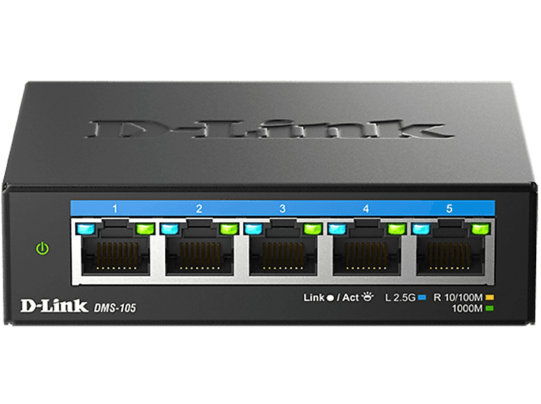 Switch | DMS-105 SWITCH MULTIGIGABIT 2.5G 5P D-LINK, Negro | MediaMarkt