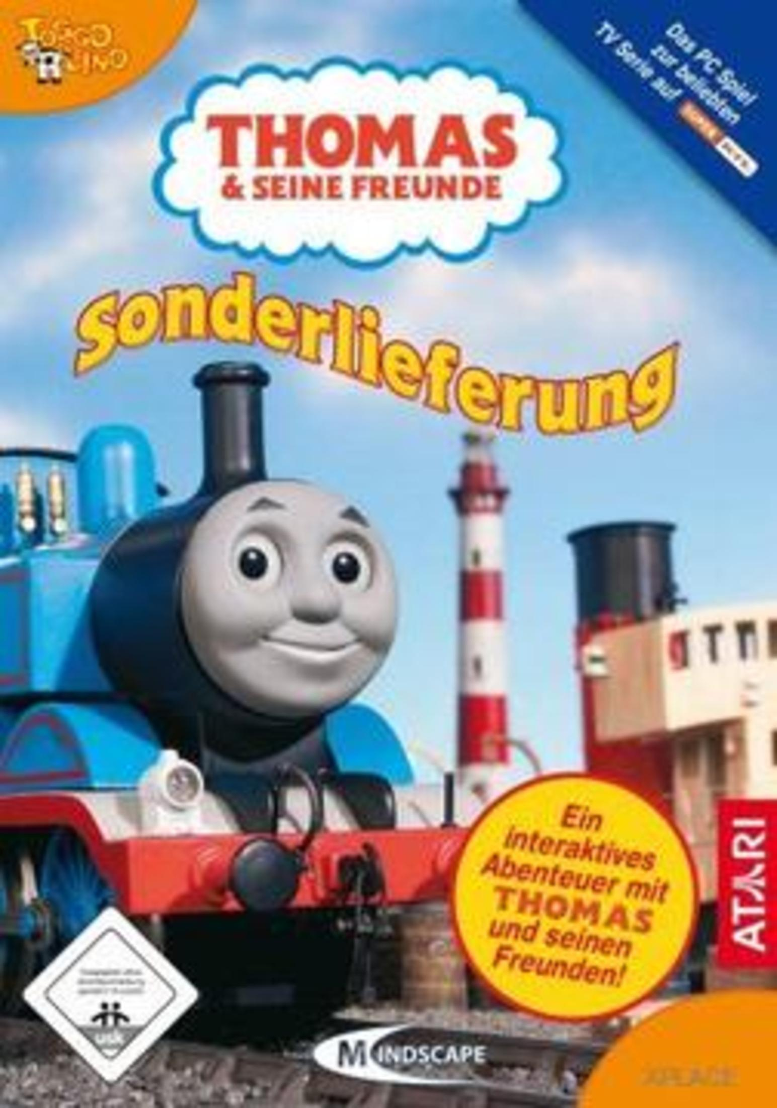 Thomas, die Lokomotive DVD-Cover mit dem Titel 'Thomas & seine Freunde' auf Deutsch.