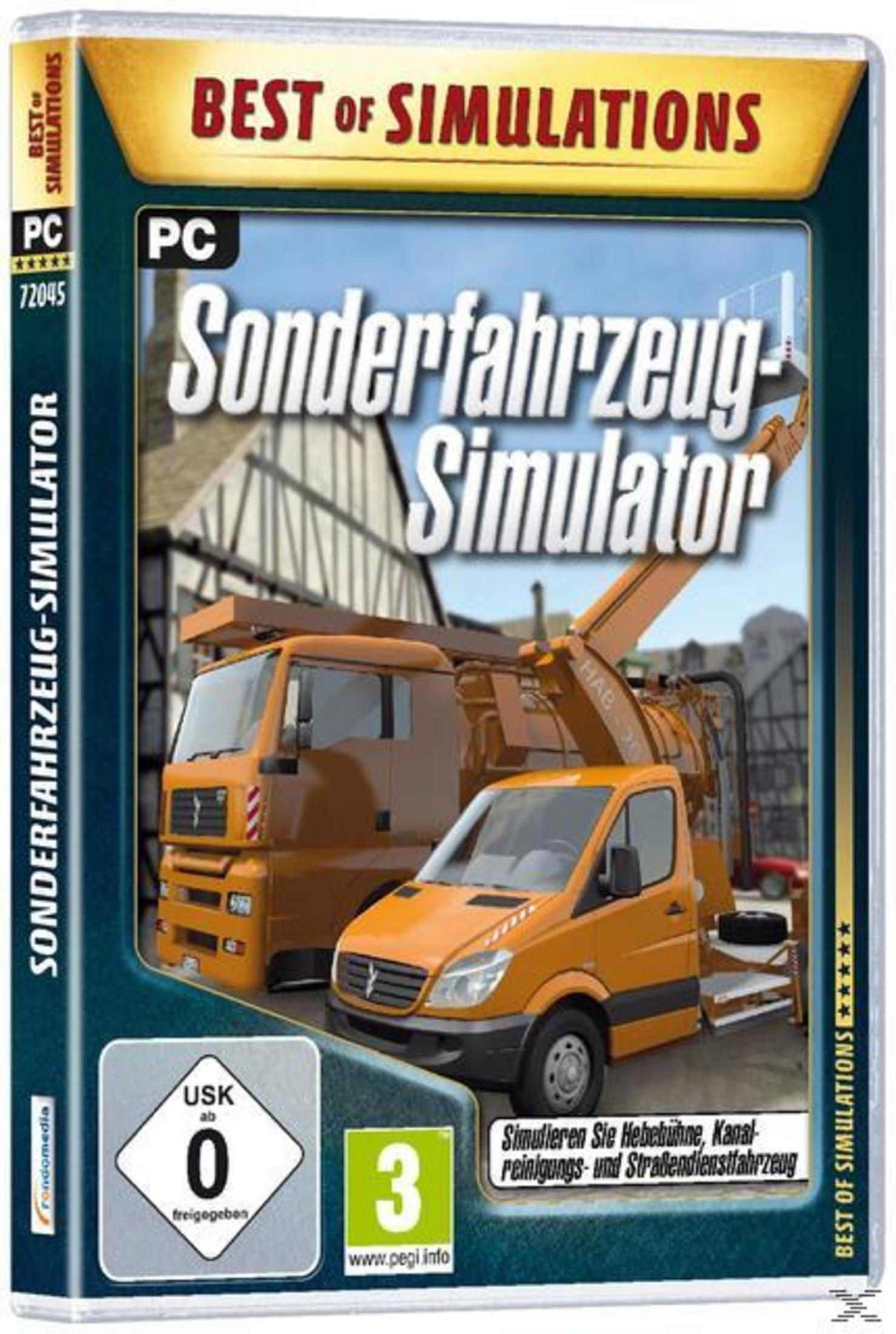 Das Cover eines PC-Spiels. Es zeigt einen LKW und einen Transporter mit dem Titel und Logo des Spiels.